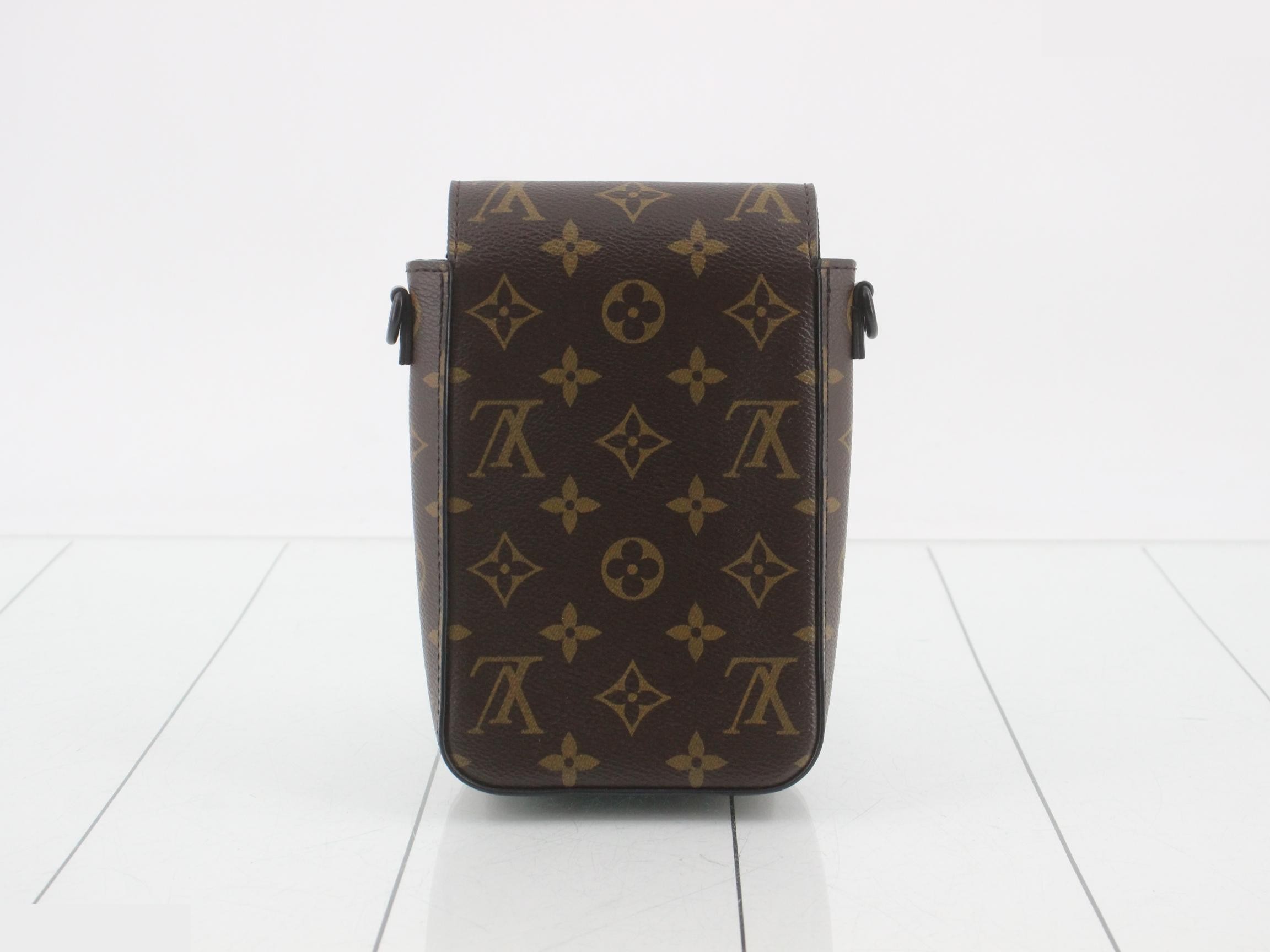S-Lock Monogram Macassar Vertical Wearable Wallet — view 2