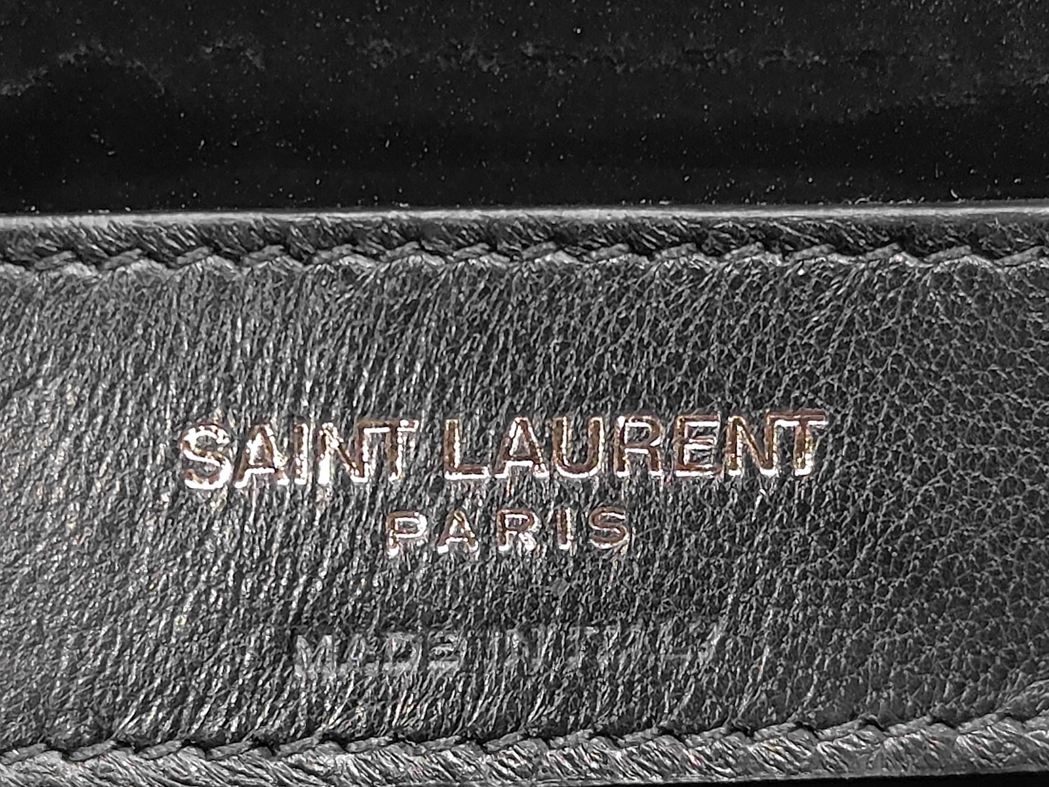 756269 Wide Puffer Tote Bag with YSL Logo, Black Bag — view 9