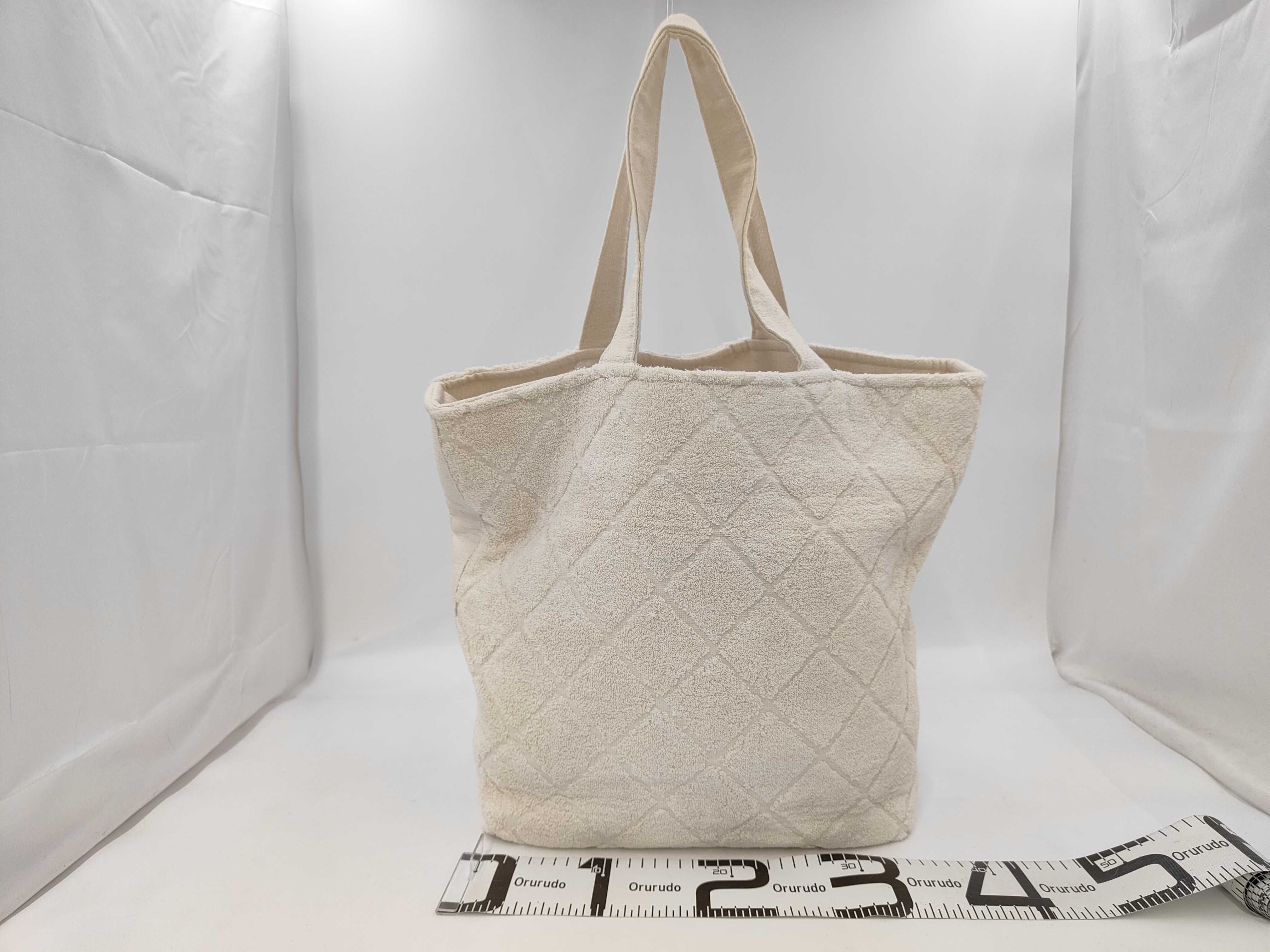 Beach Bag, Coco Mark, Cotton, White, with Tag, Towel, Pouch, Bag — view 2