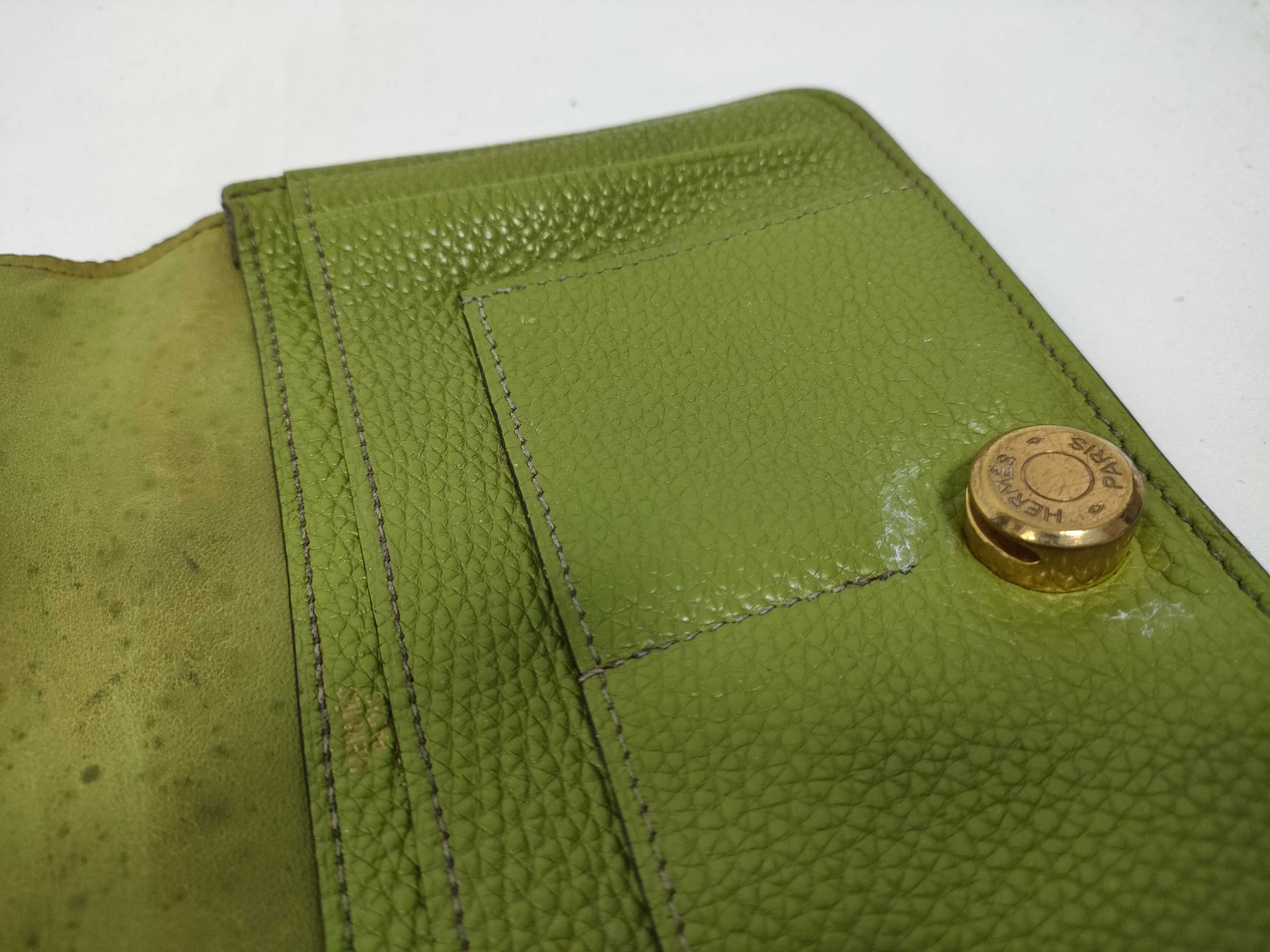 Dogon Pouch Yellow Green Taurillon Shoulder Bag — view 12