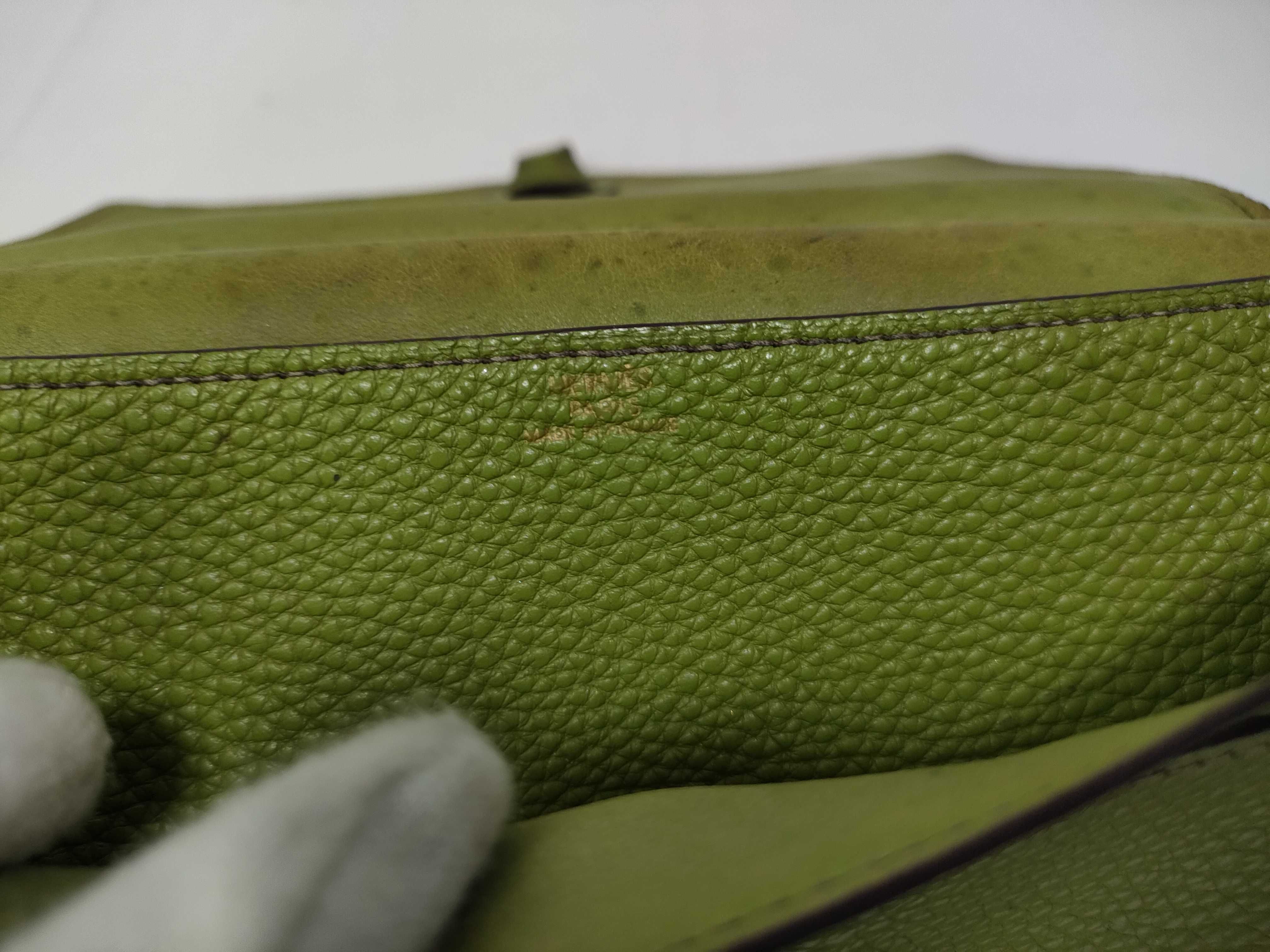 Dogon Pouch Yellow Green Taurillon Shoulder Bag — view 13