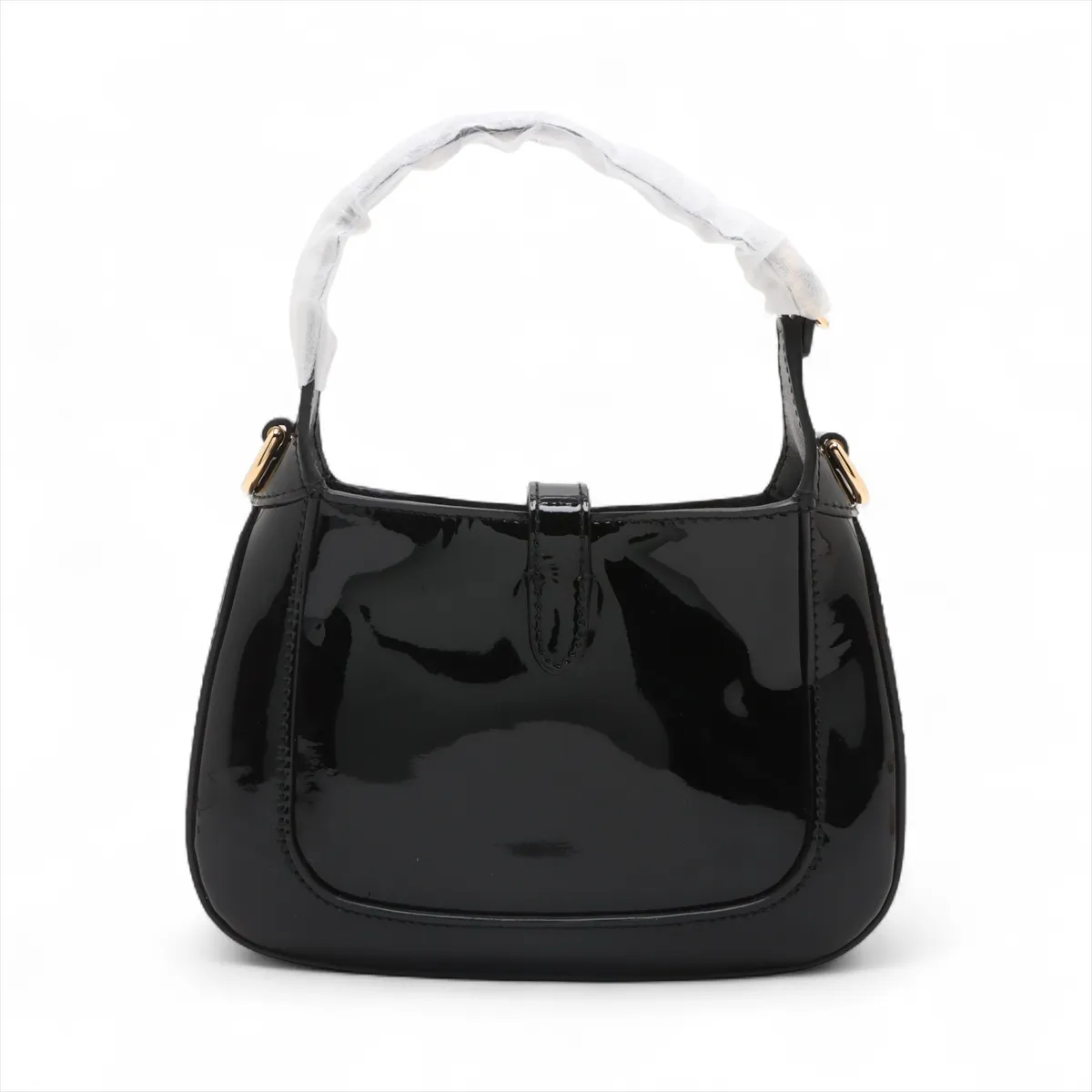Jackie 1961 Patent Leather 2-Way Shoulder Bag, Black, 699651 — view 2