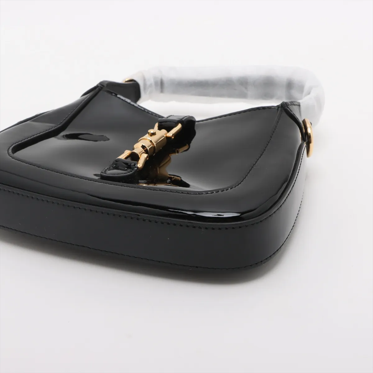 Jackie 1961 Patent Leather 2-Way Shoulder Bag, Black, 699651 — view 3