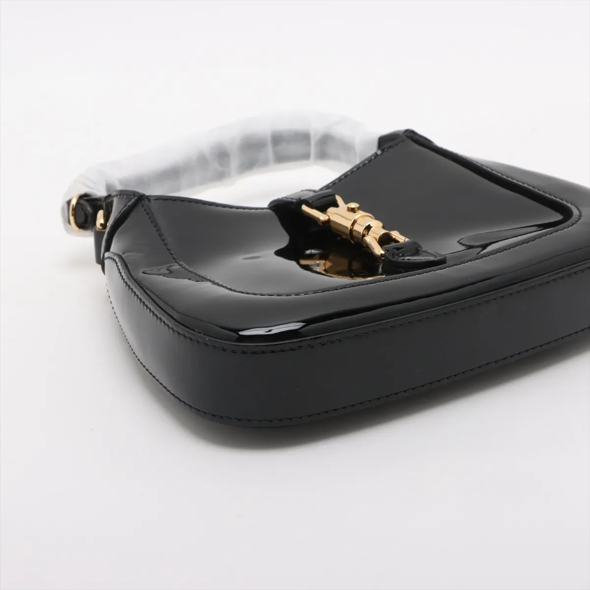 Jackie 1961 Patent Leather 2-Way Shoulder Bag, Black, 699651 — view 4