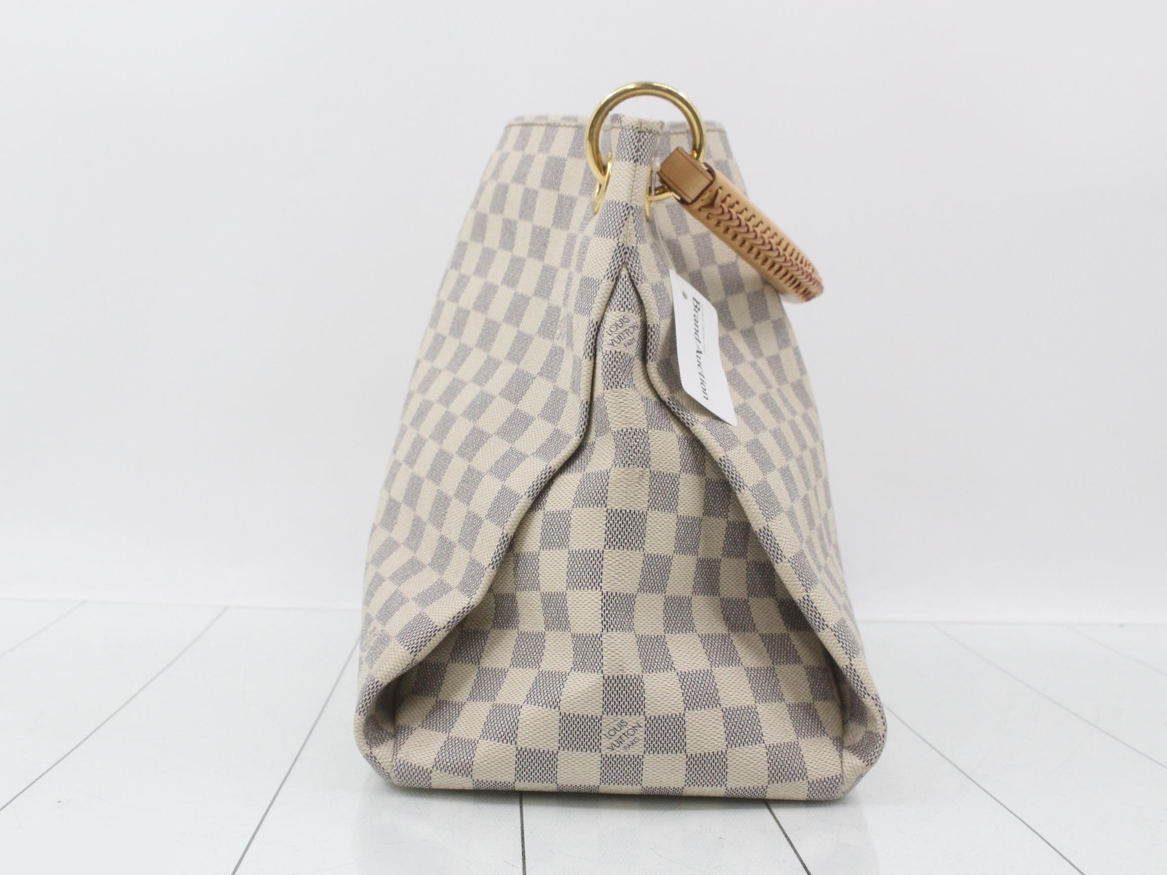 Damier Azur Artsy MM Shoulder Bag — view 3