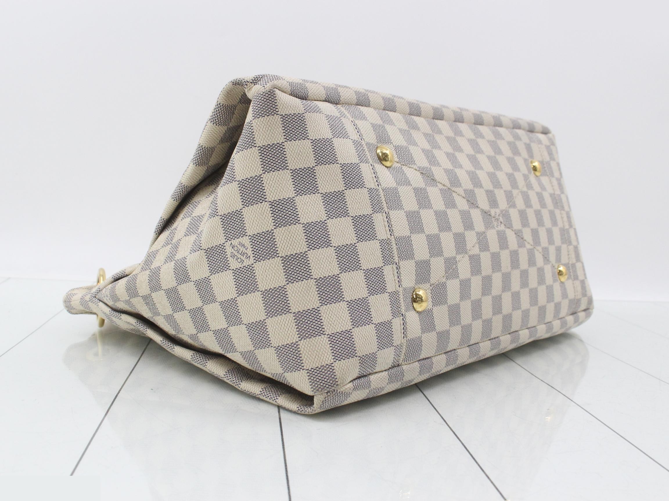 Damier Azur Artsy MM Shoulder Bag — view 5