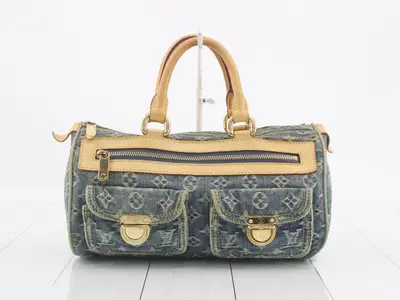 Monogram Denim Neo Speedy Blue Handbag