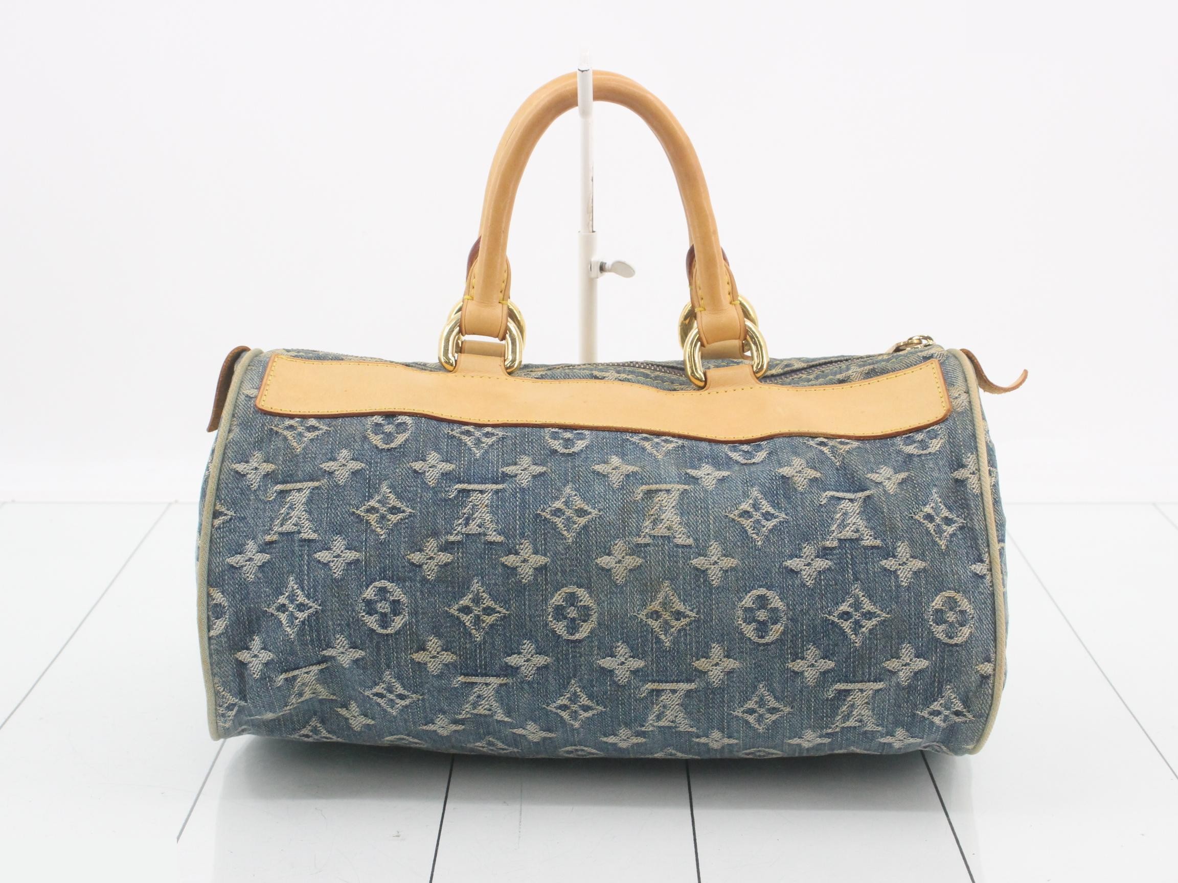 Monogram Denim Neo Speedy Blue Handbag — view 2