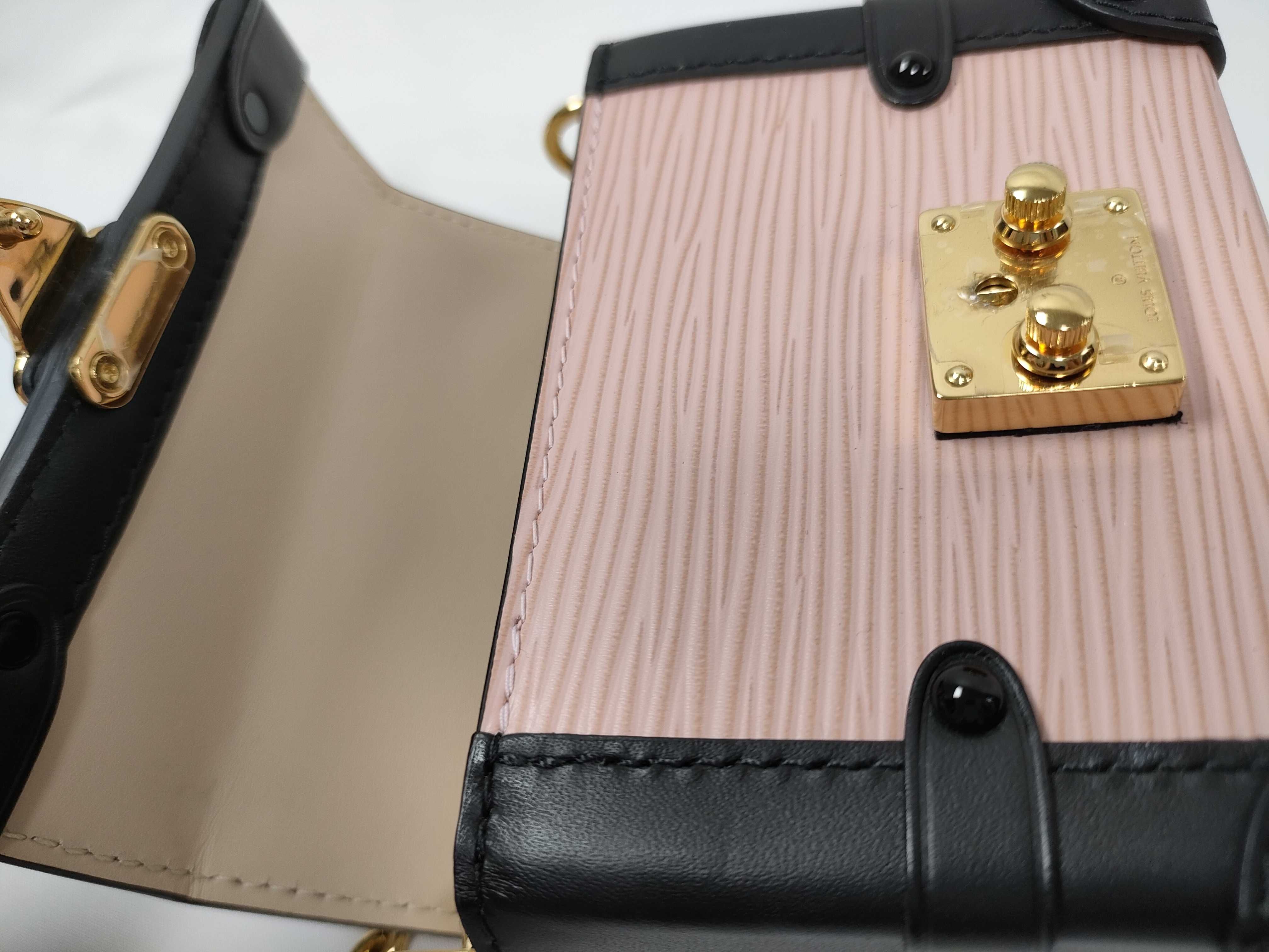bag, Louis Vuitton pink Epi Essential Trunk Mini Chain Shoulder Bag with dust bag. — view 8
