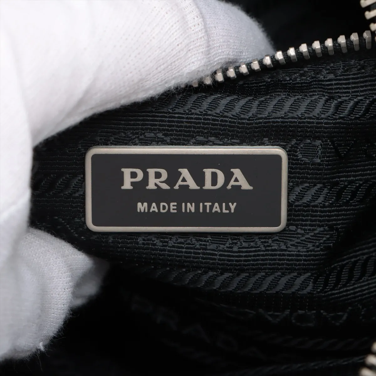 Tessuto Nylon x Leather Shoulder Bag Black — view 9