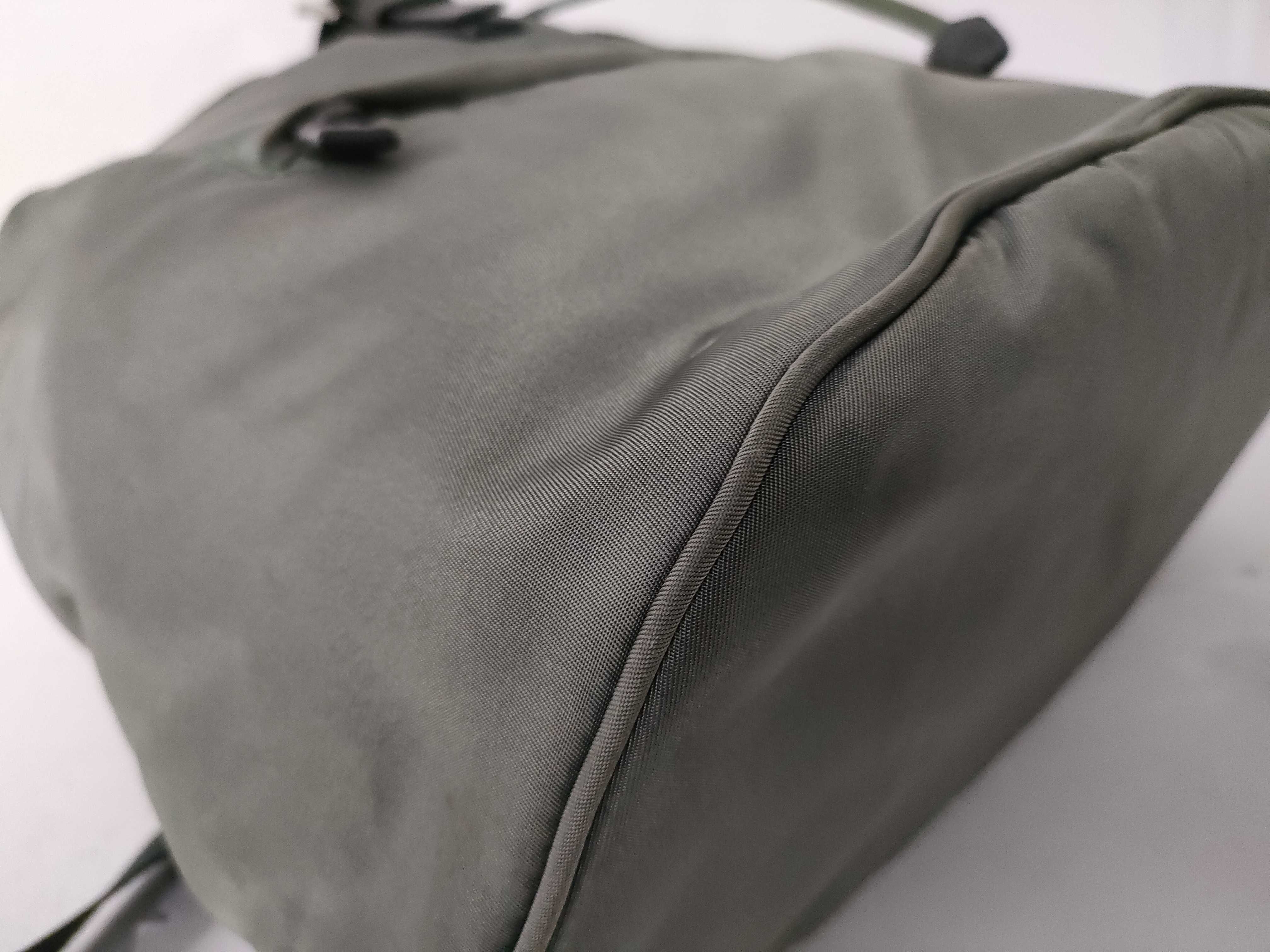 nylon backpack, gray-green rucksack — view 6