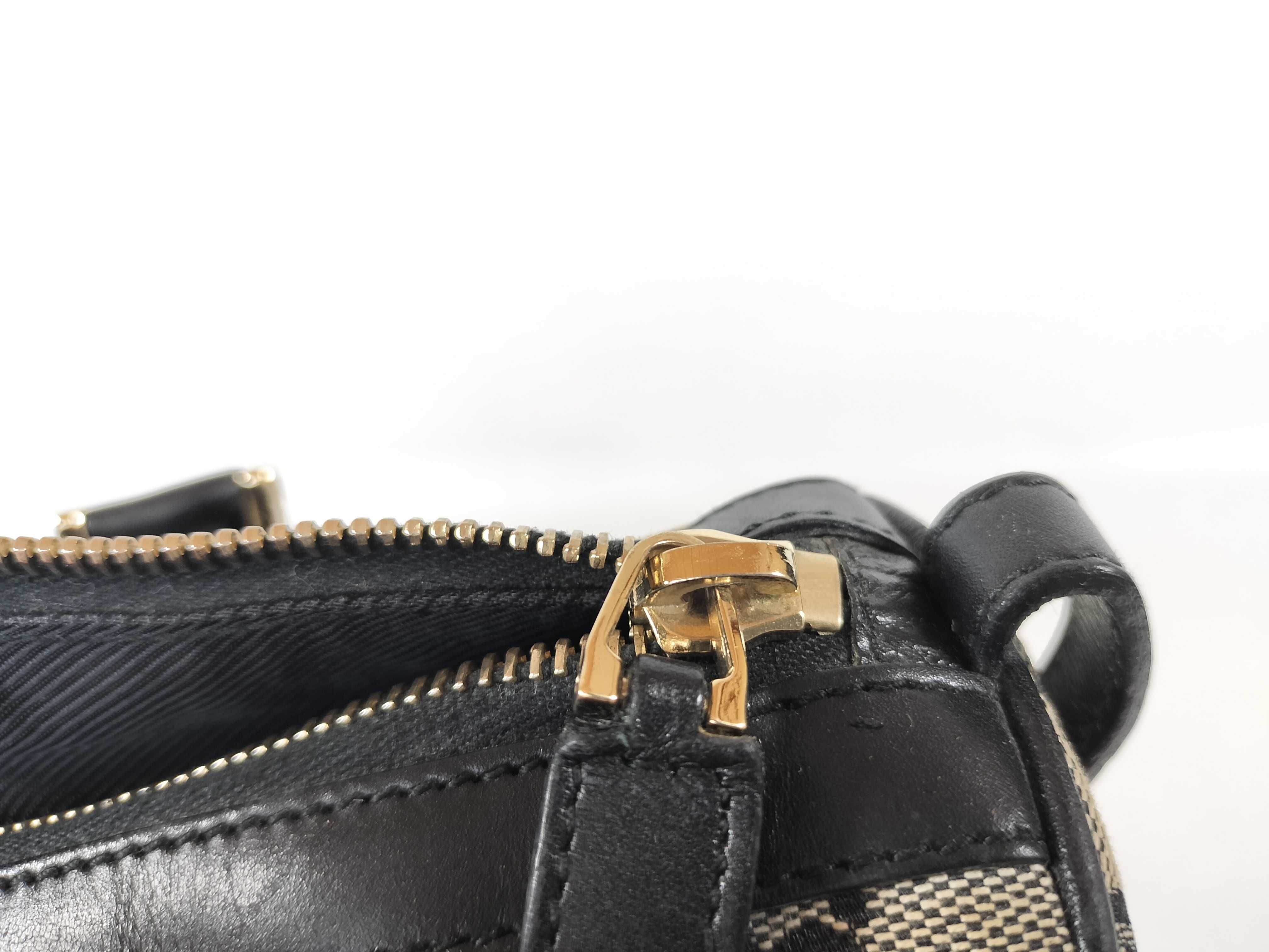 GG Canvas Gucci GG Canvas Handbag 000 0851 Mini Boston Leather Black Tote Bag — view 12