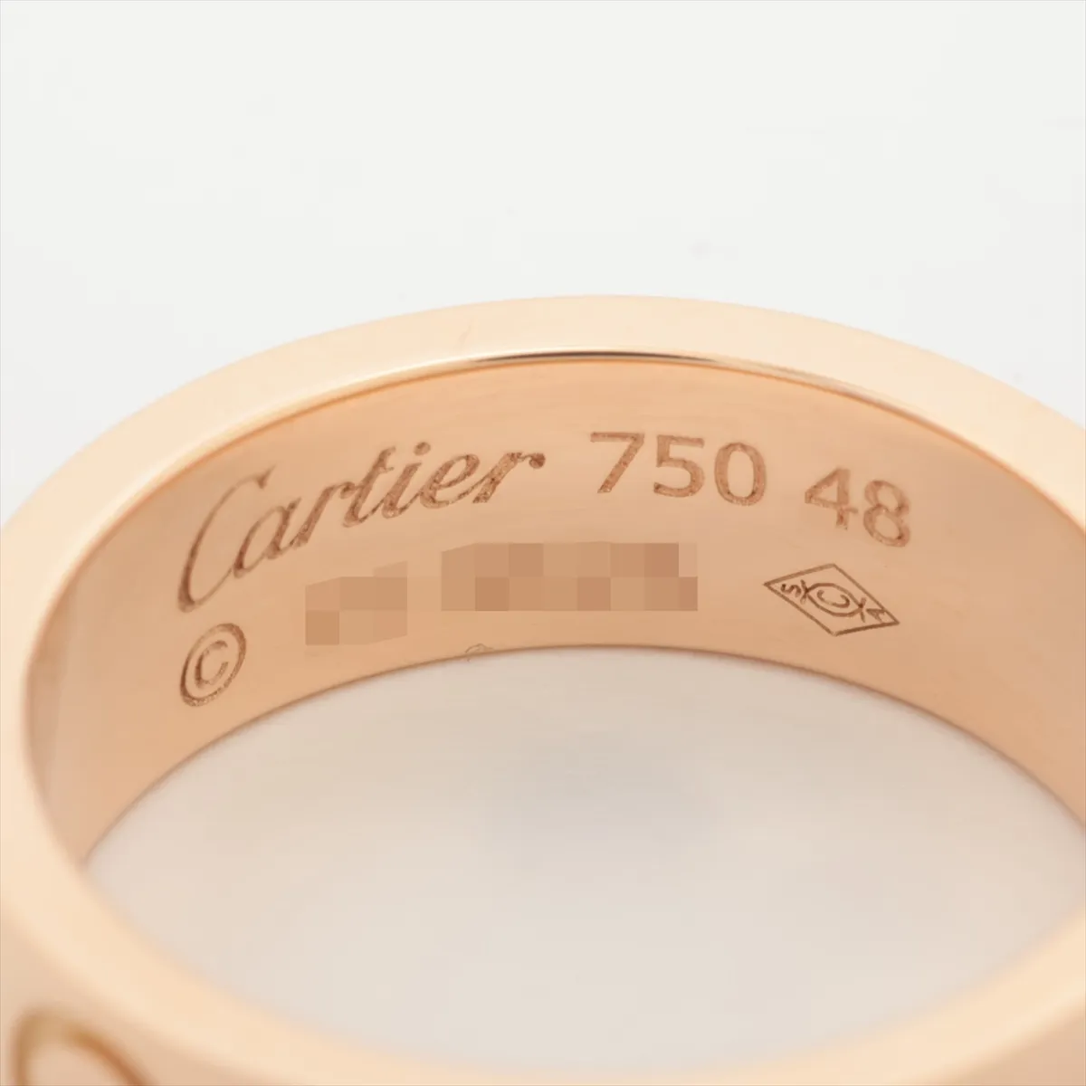 Love Ring 750 (PG) 5.7g Size 48 FS9626 (Some looseness in the motif) — view 3