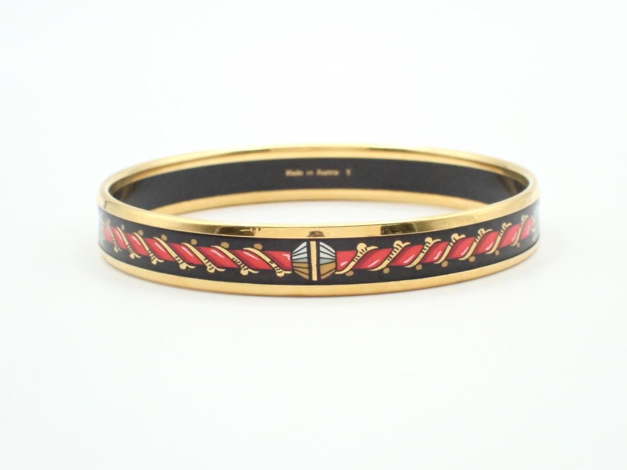bangle, enamel, rope pattern, wrist circumference approximately 19.5 cm — view 2