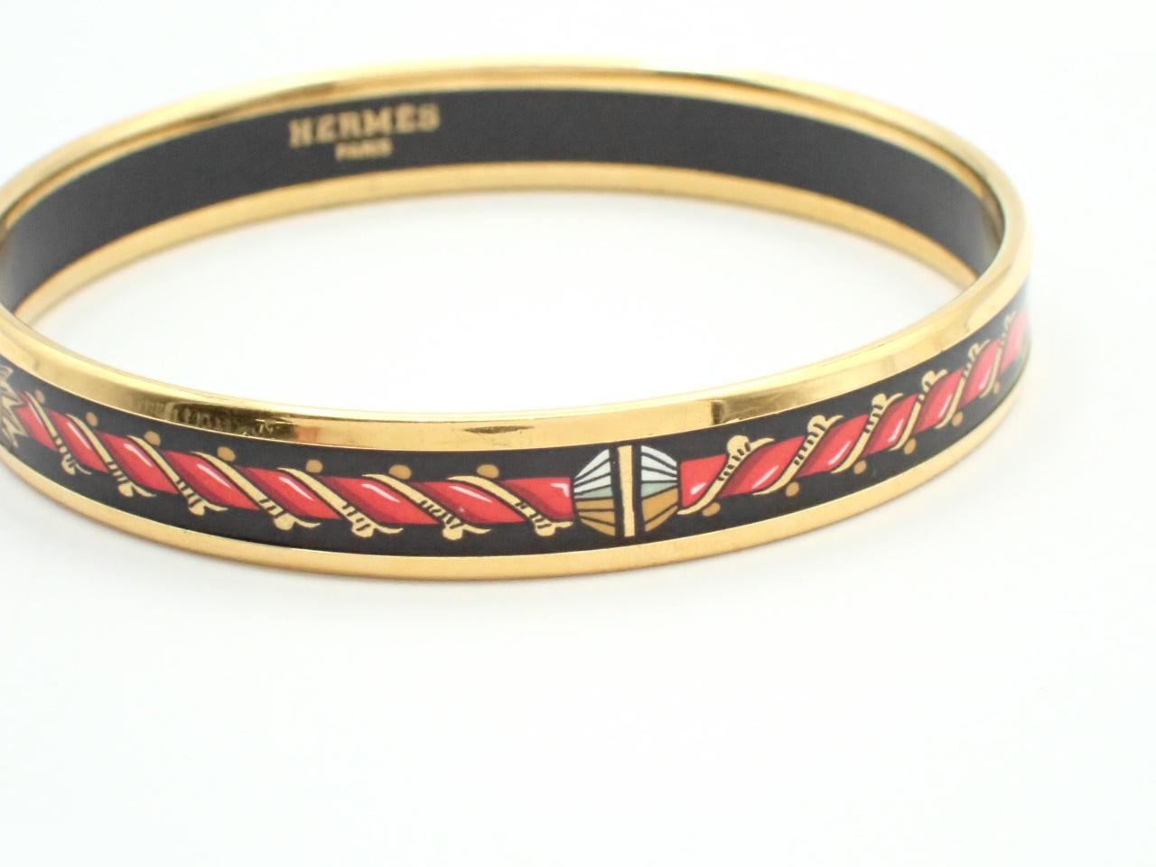 bangle, enamel, rope pattern, wrist circumference approximately 19.5 cm — view 3
