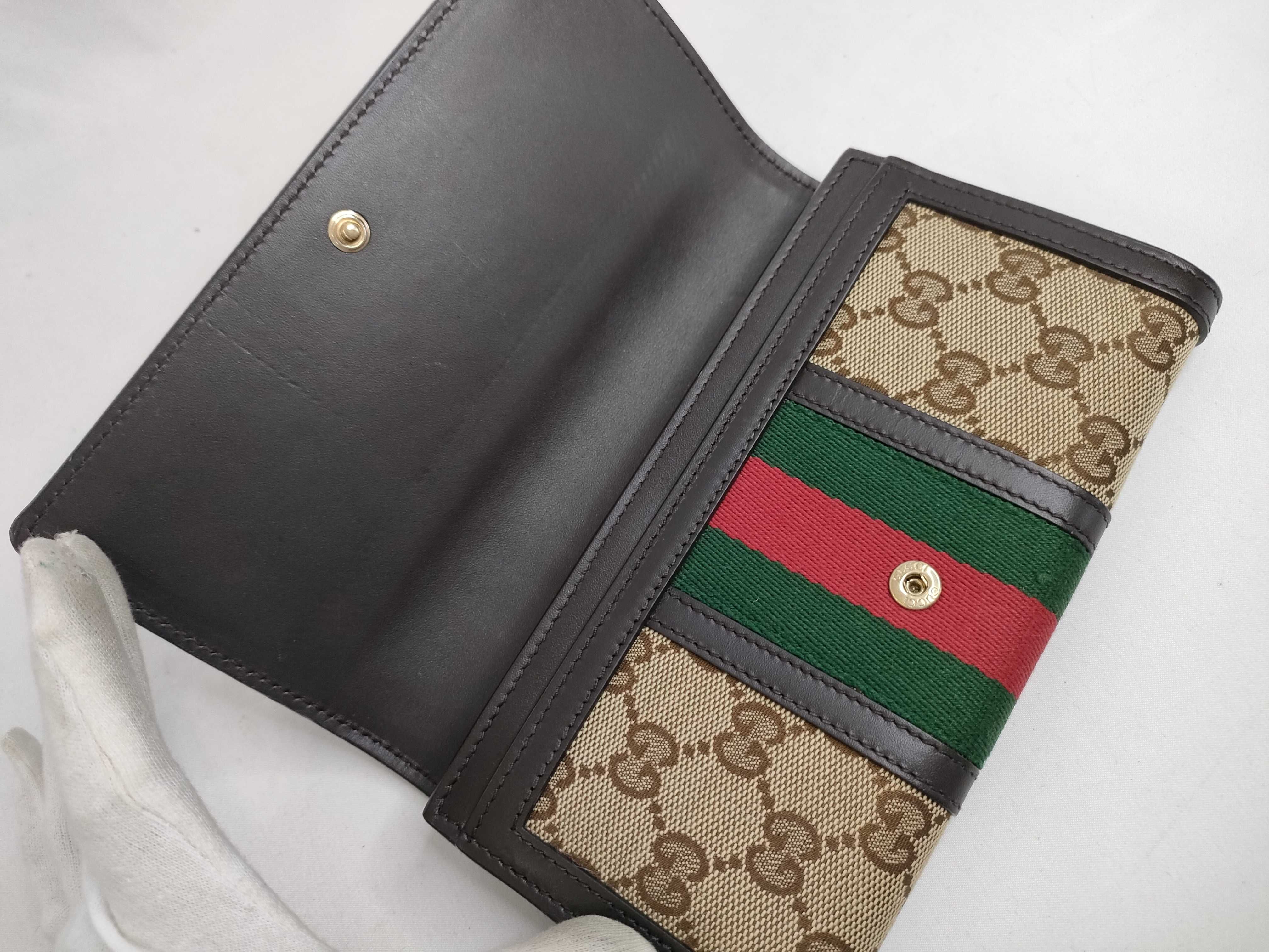 GG Canvas Sherry Line GG Canvas Long Wallet 409440 Wallet — view 7
