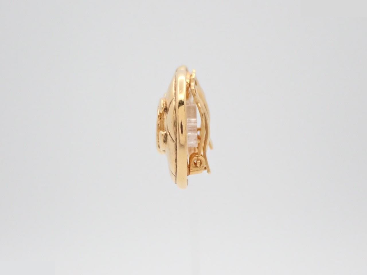 Earrings with Coco Mark design, gold. — view 3