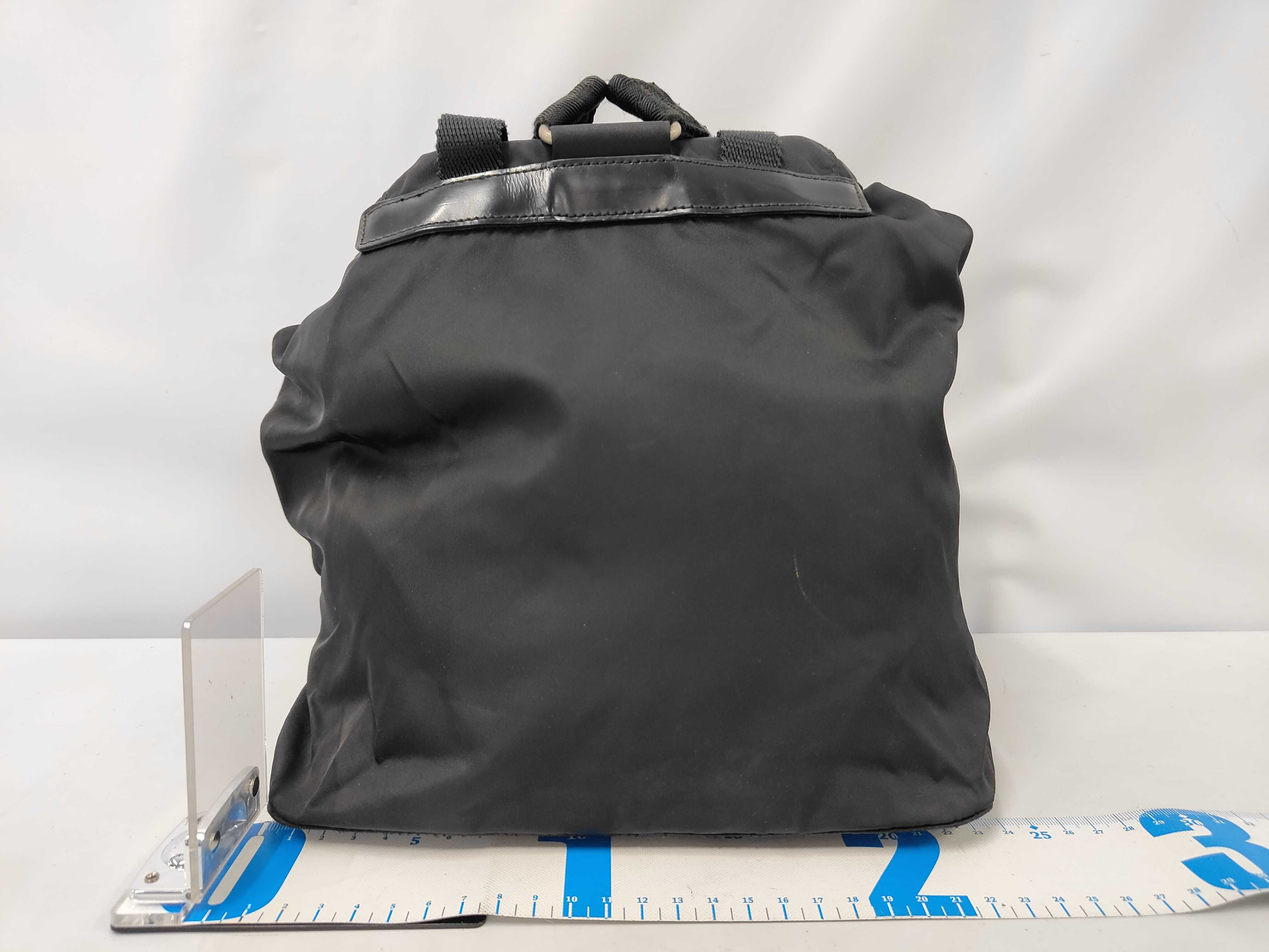 nylon backpack, black backpack. — view 2
