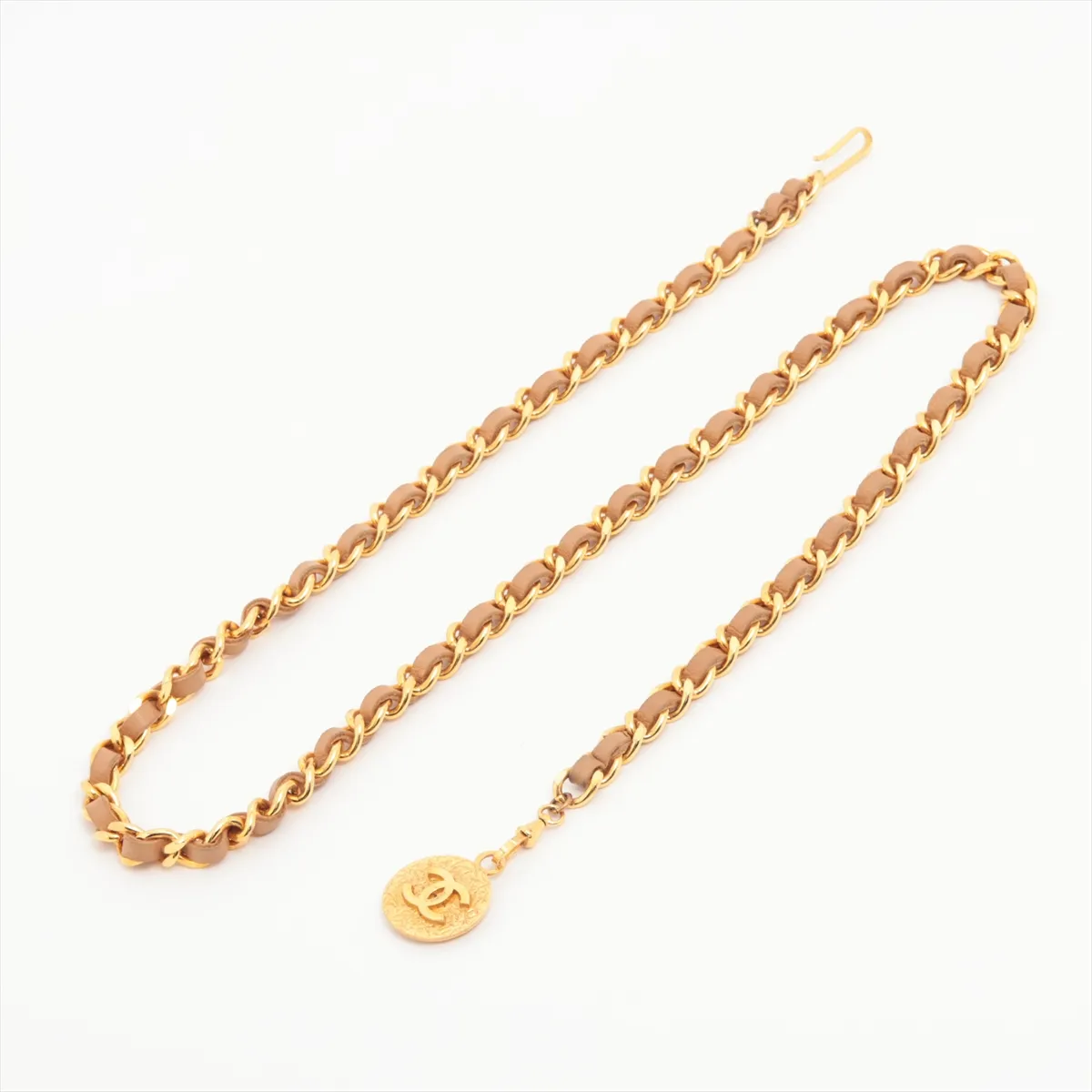 Coco Mark 1982 Chain Belt GP x Leather Beige x Gold Bruises