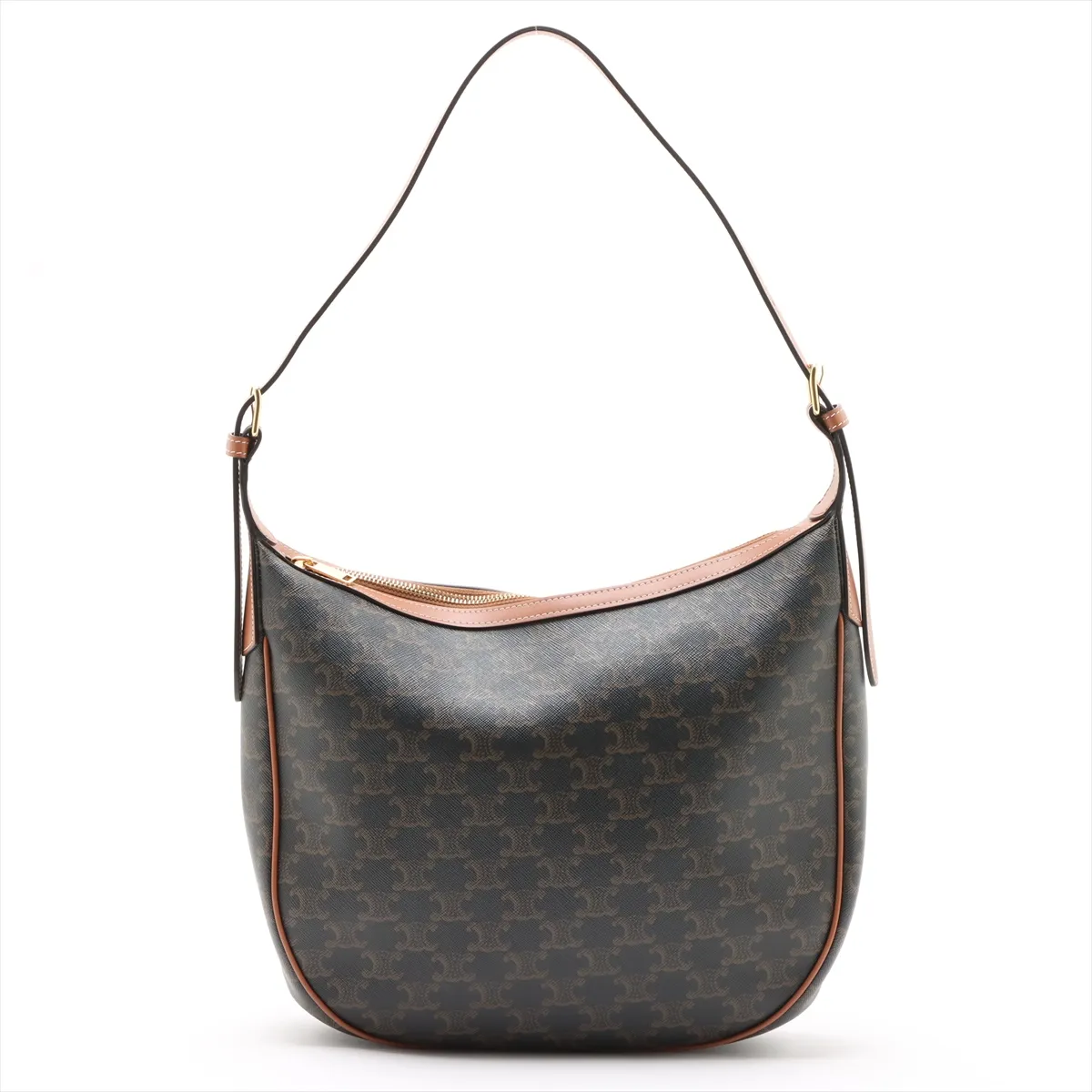 Heloise Cuir Triomphe PVC x Leather Shoulder Bag Brown — view 2