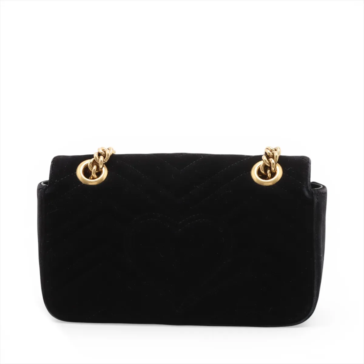 GG Marmont Velvet Chain Shoulder Bag, Black — view 2