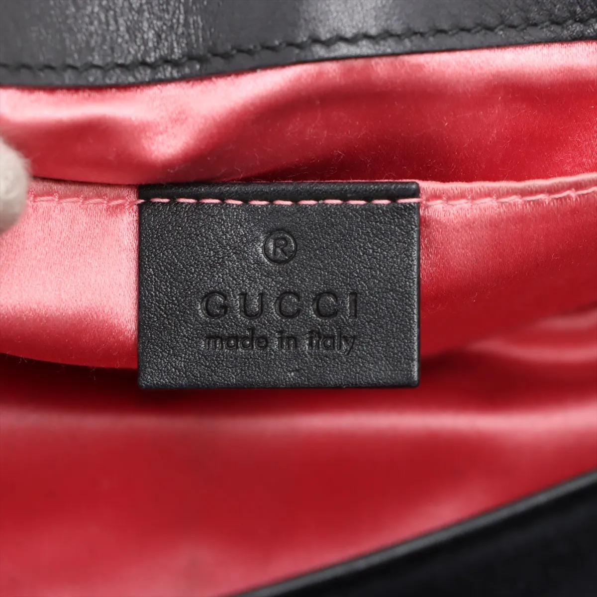 GG Marmont Velvet Chain Shoulder Bag, Black — view 8