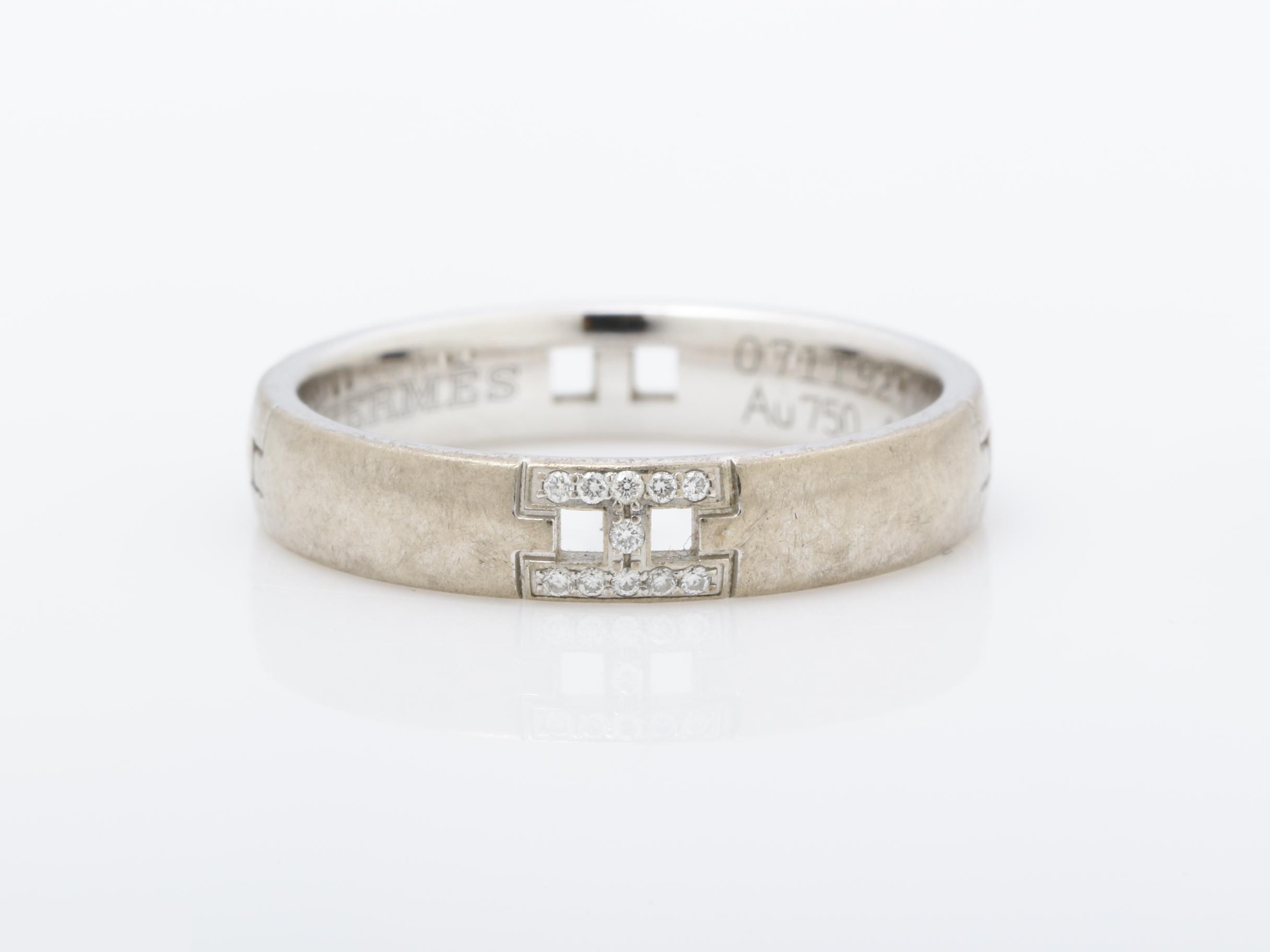 Ever Hercules Ring, Diamond, 750 White Gold, Size #49, 3.5g