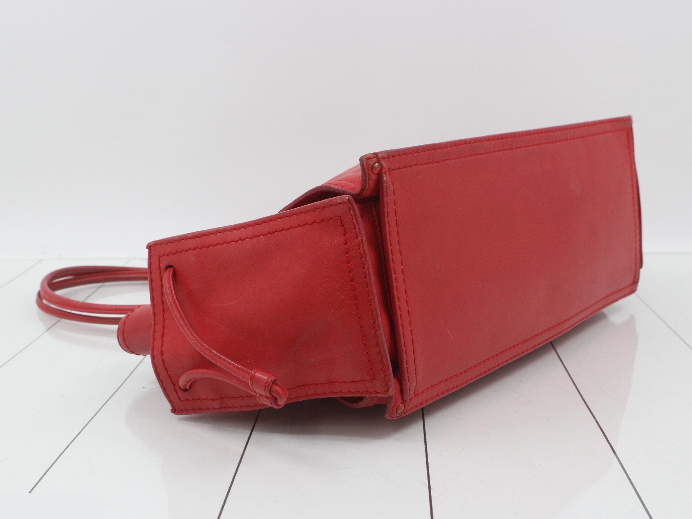 Leather tote bag, red — view 5
