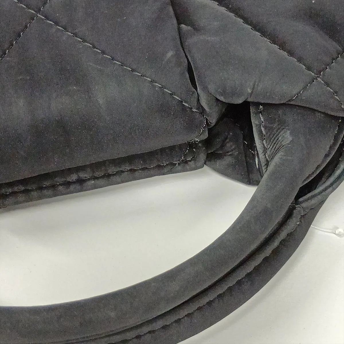 Matelassé Velvet 2-Way Handbag Bow Bag Black Gold Hardware HPEGTPXC Random Plate — view 11