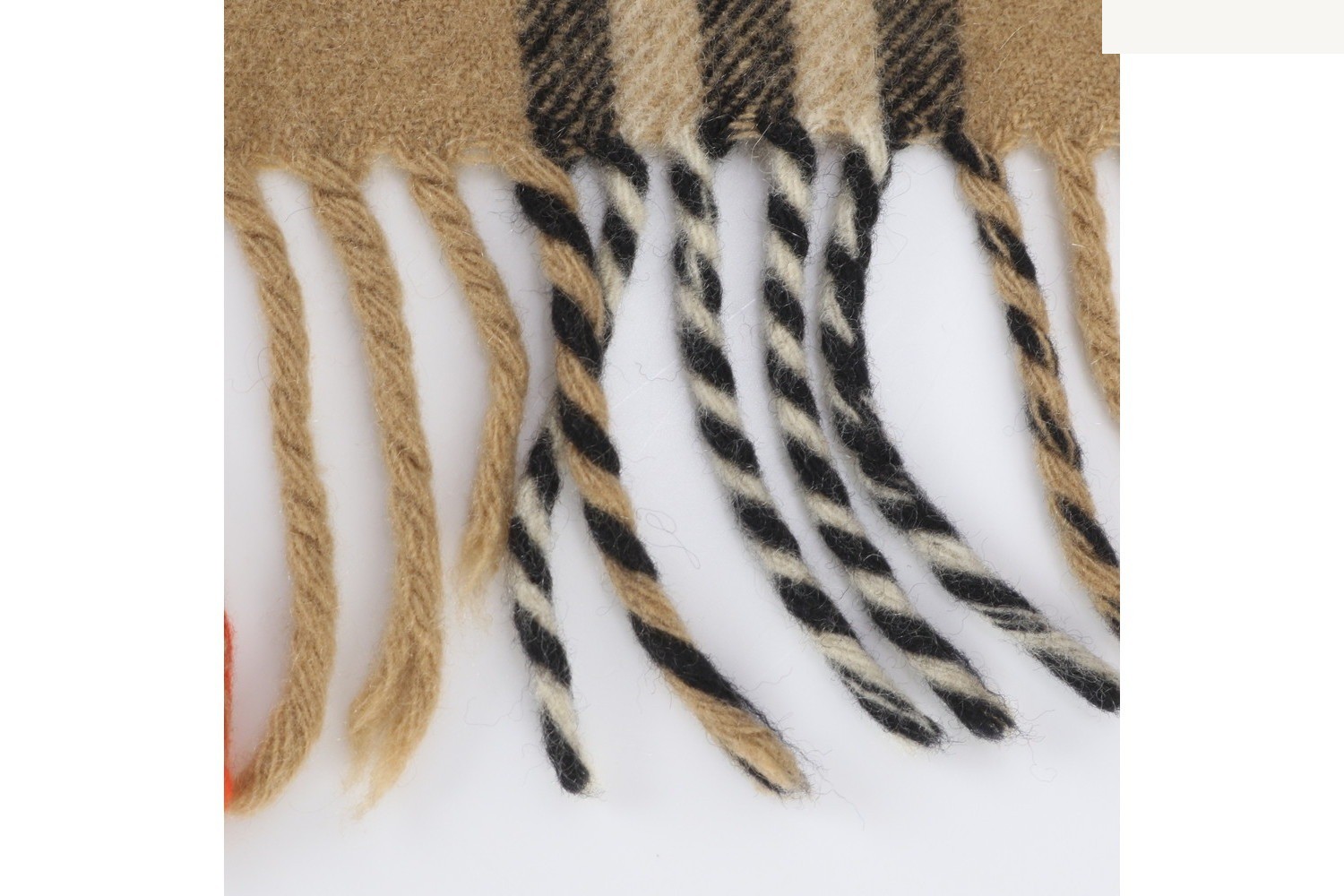 Tag attached, 100% cashmere, Nova check scarf. — view 3