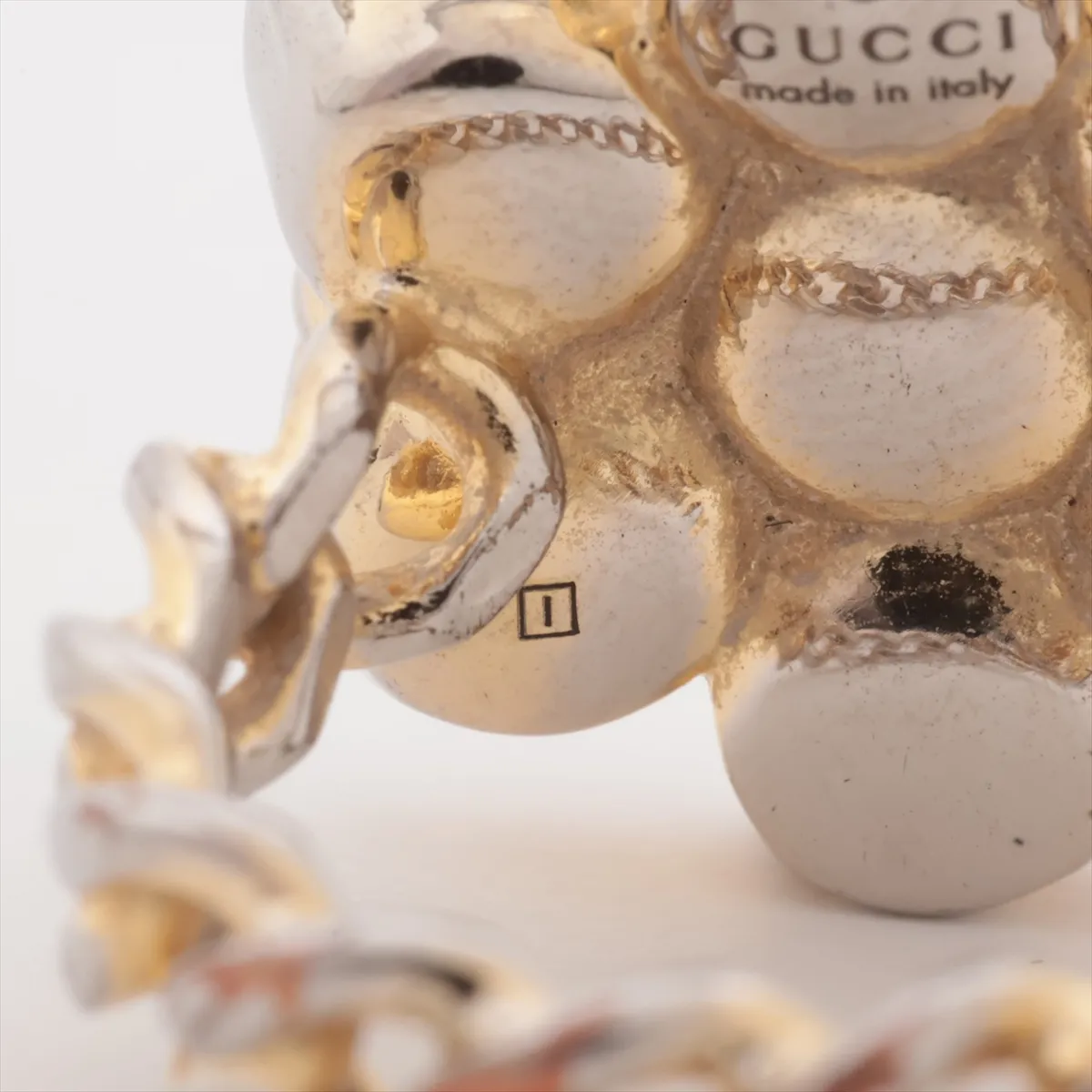 Double G Ring, Size S, GP x Faux Pearl, Gold, — view 4