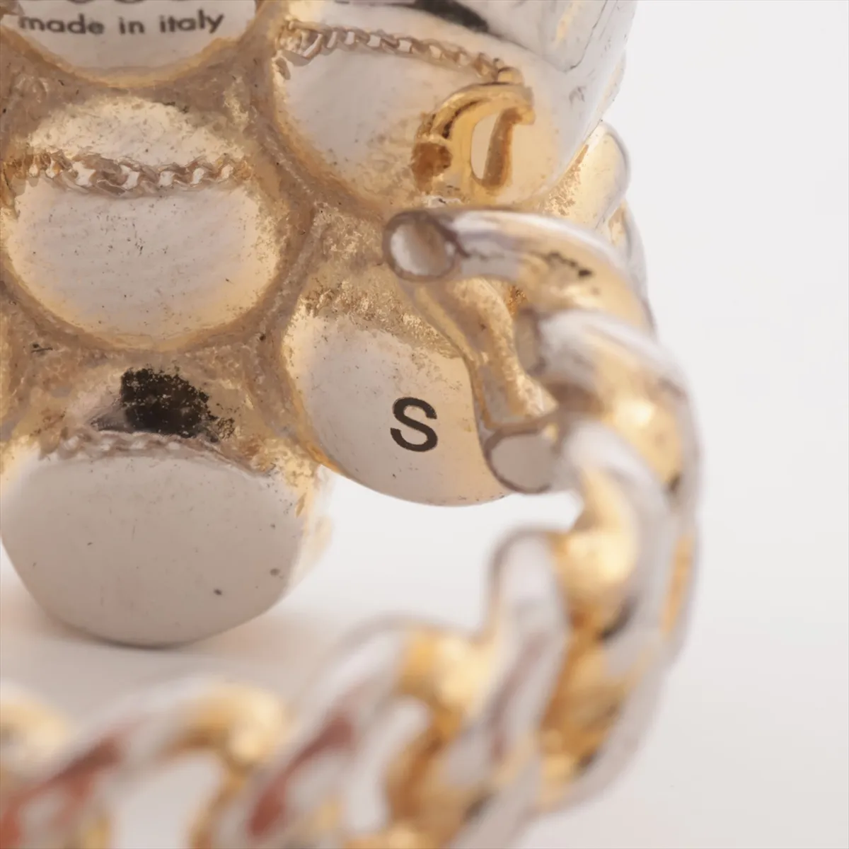Double G Ring, Size S, GP x Faux Pearl, Gold, — view 5