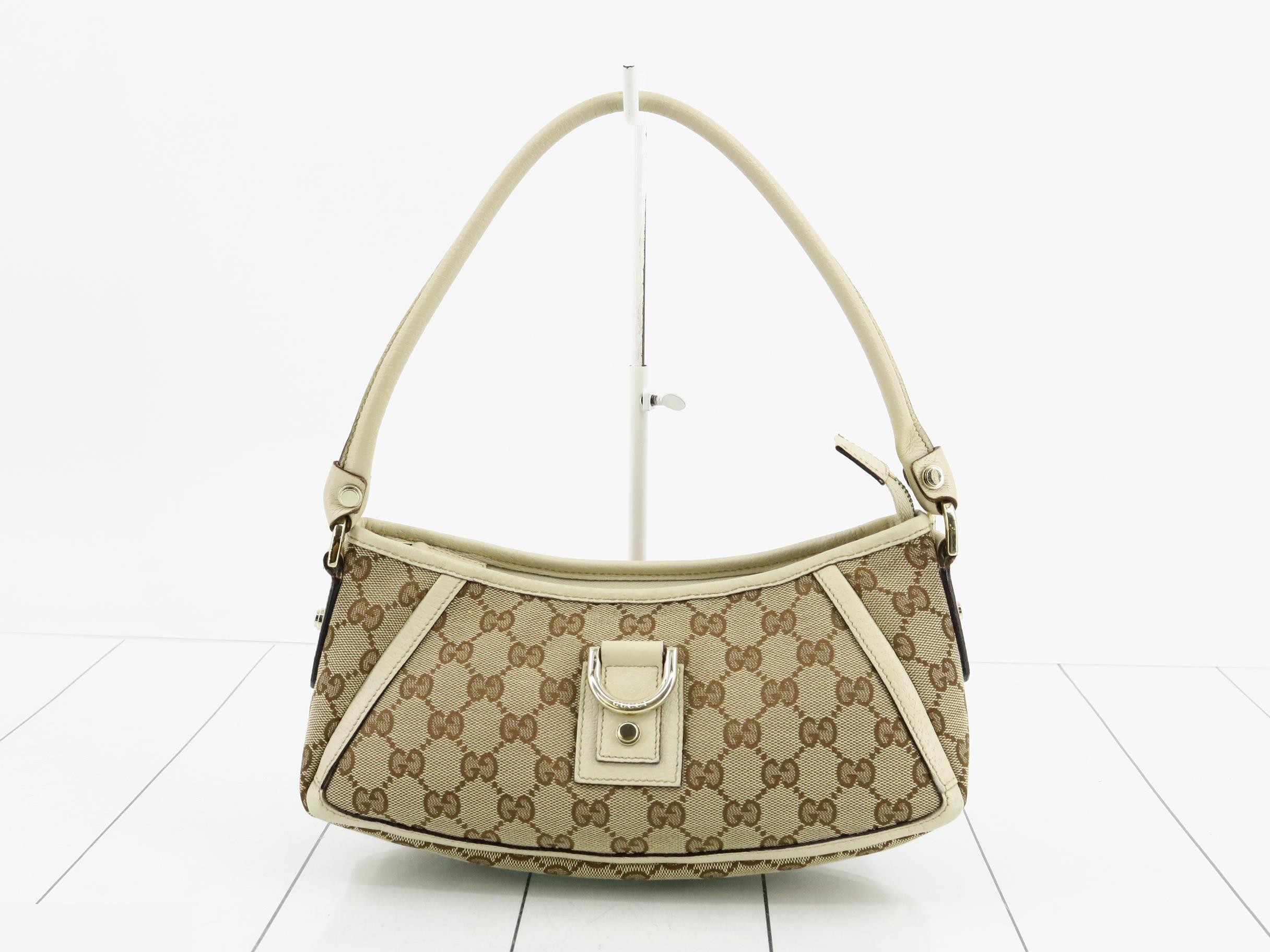 130939 GG Canvas Abby One-Shoulder Bag, Accessory, Beige