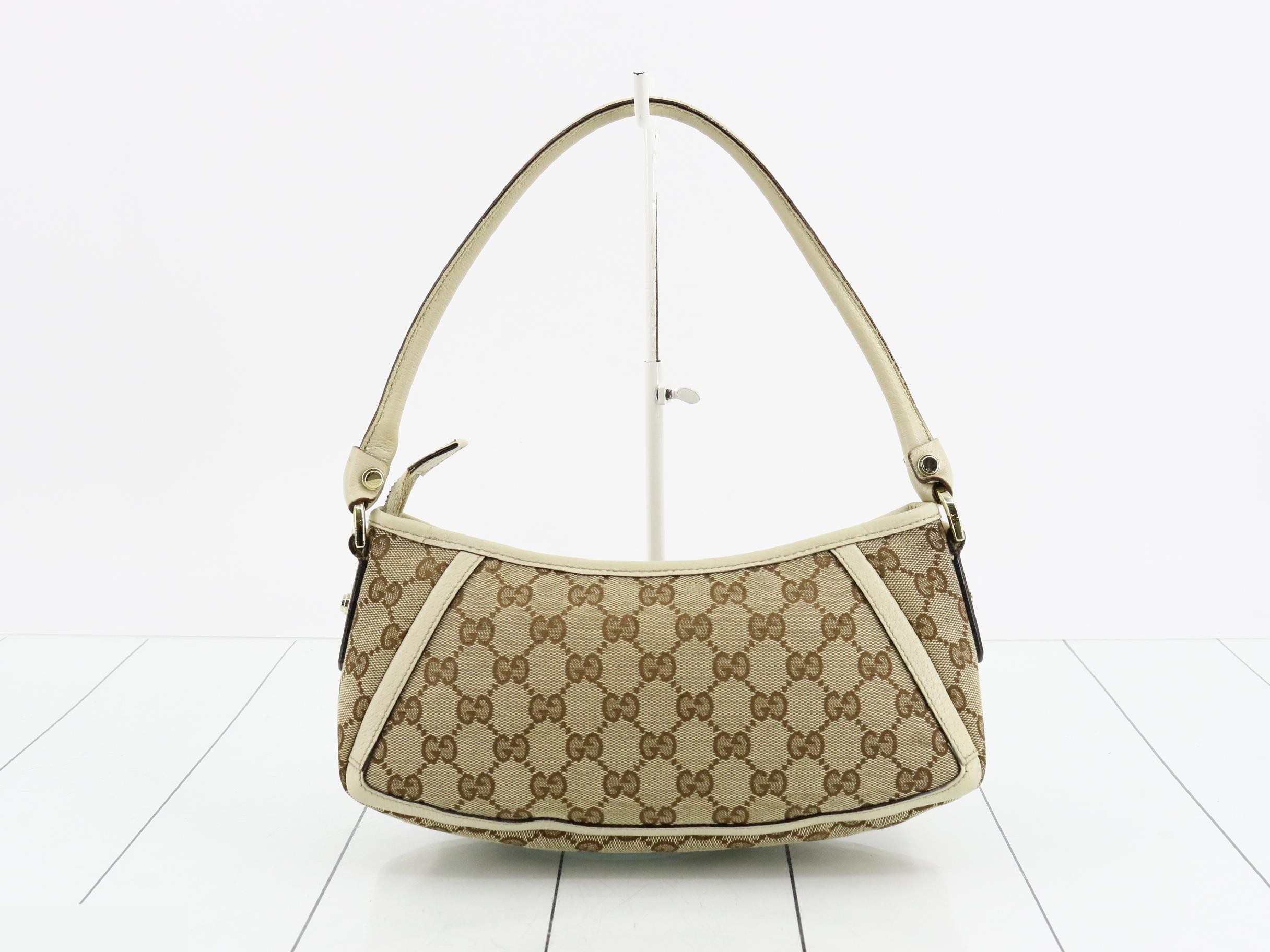 130939 GG Canvas Abby One-Shoulder Bag, Accessory, Beige — view 2