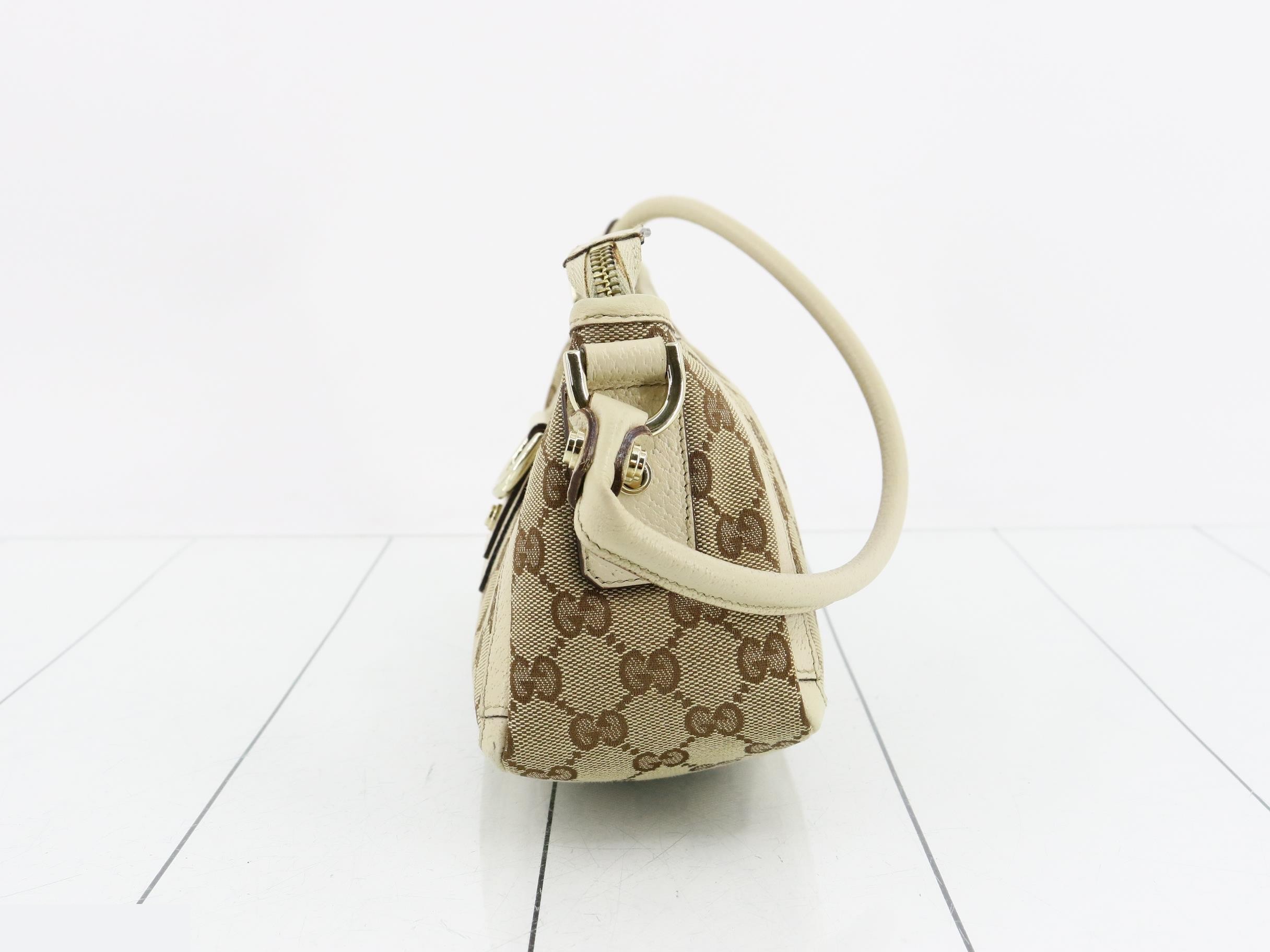 130939 GG Canvas Abby One-Shoulder Bag, Accessory, Beige — view 3