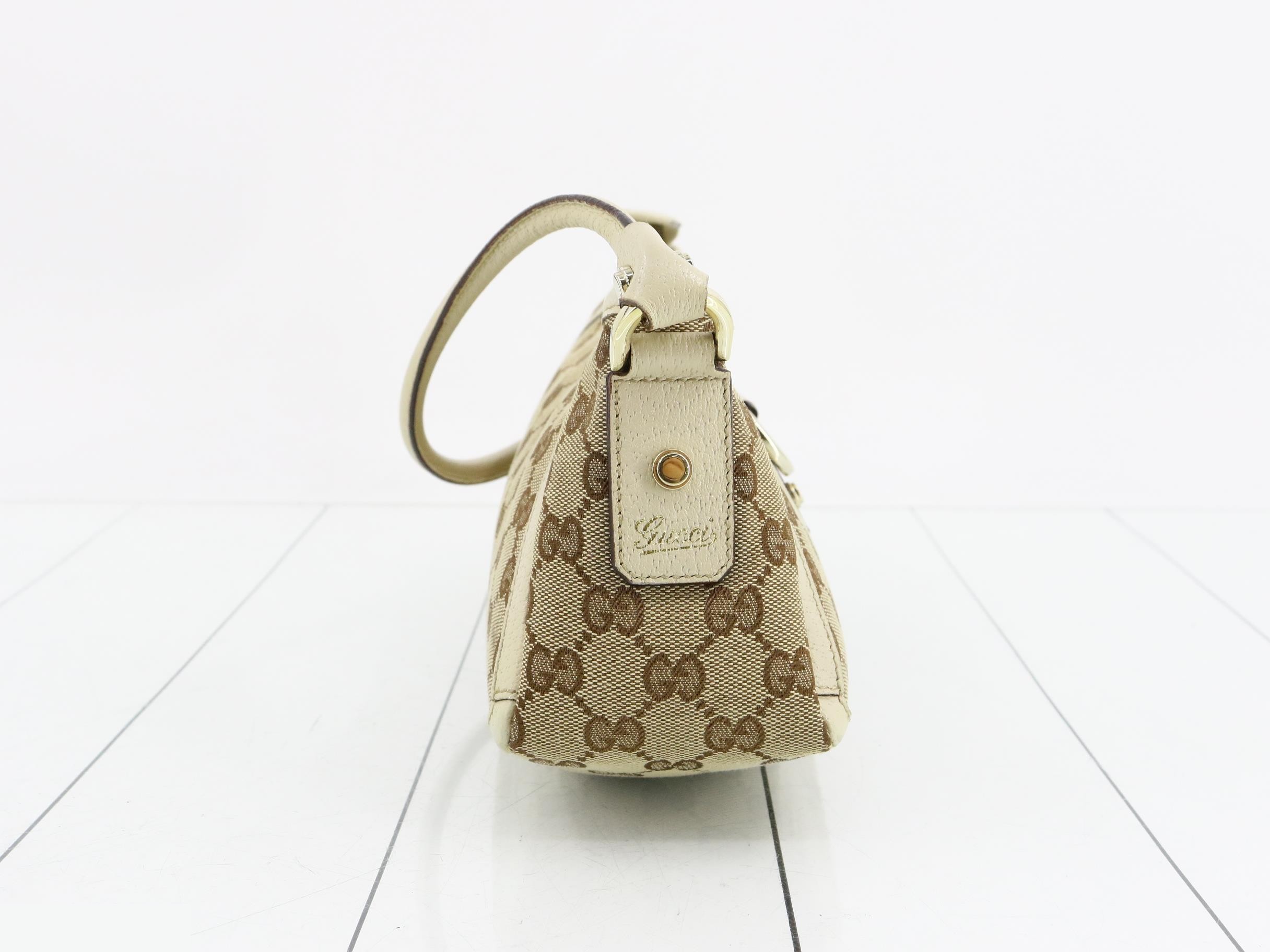 130939 GG Canvas Abby One-Shoulder Bag, Accessory, Beige — view 4