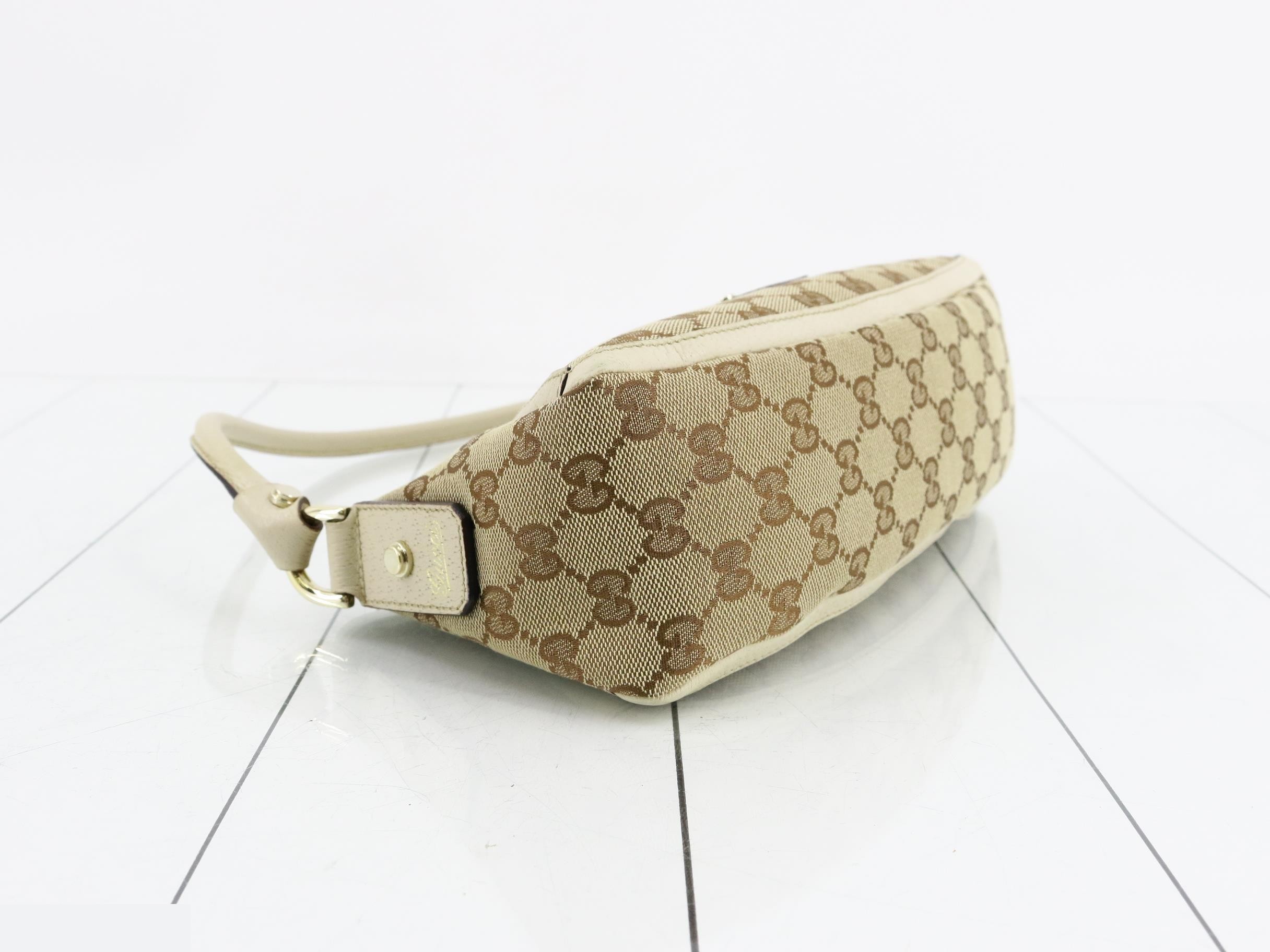 130939 GG Canvas Abby One-Shoulder Bag, Accessory, Beige — view 5