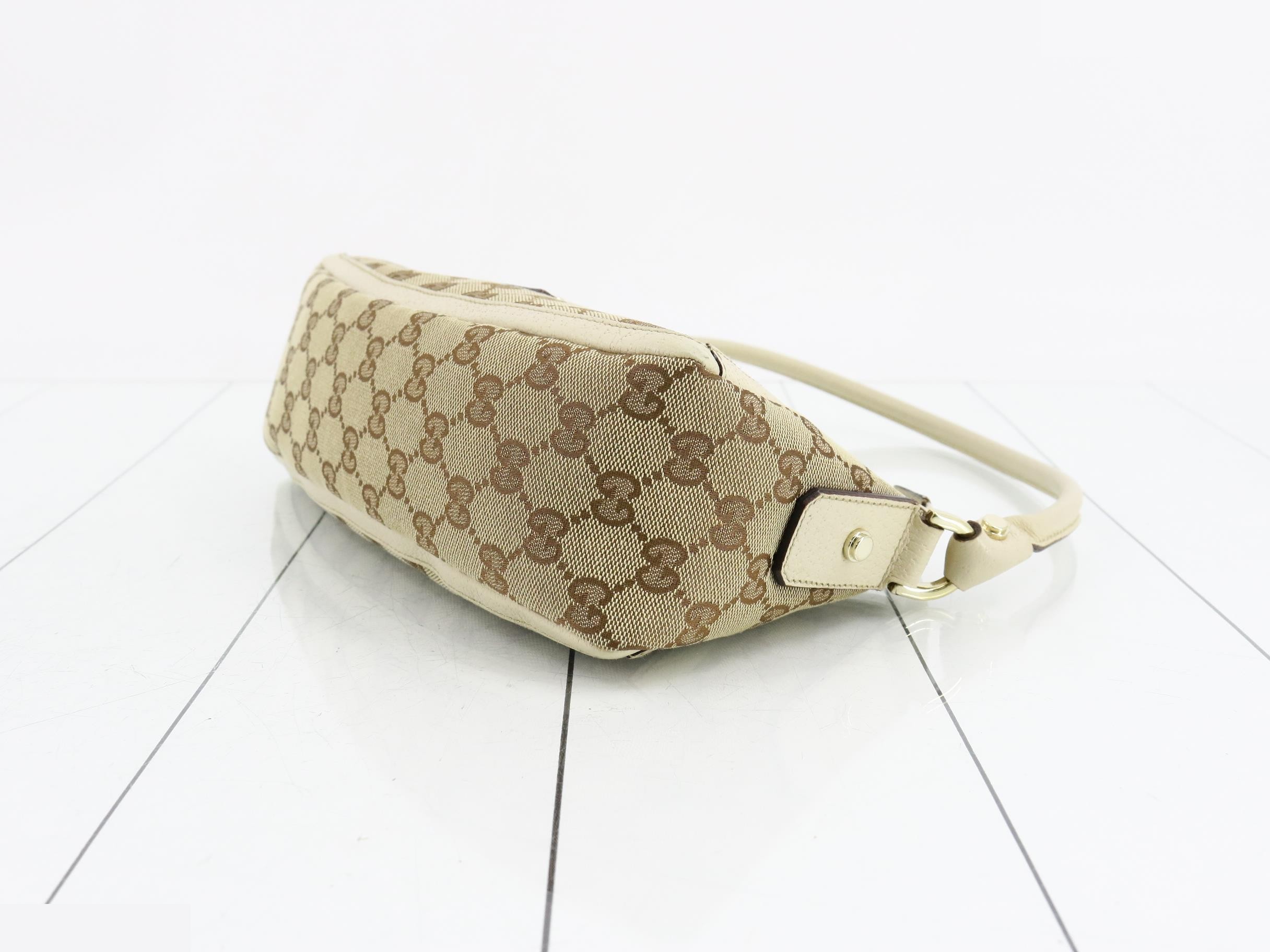 130939 GG Canvas Abby One-Shoulder Bag, Accessory, Beige — view 6