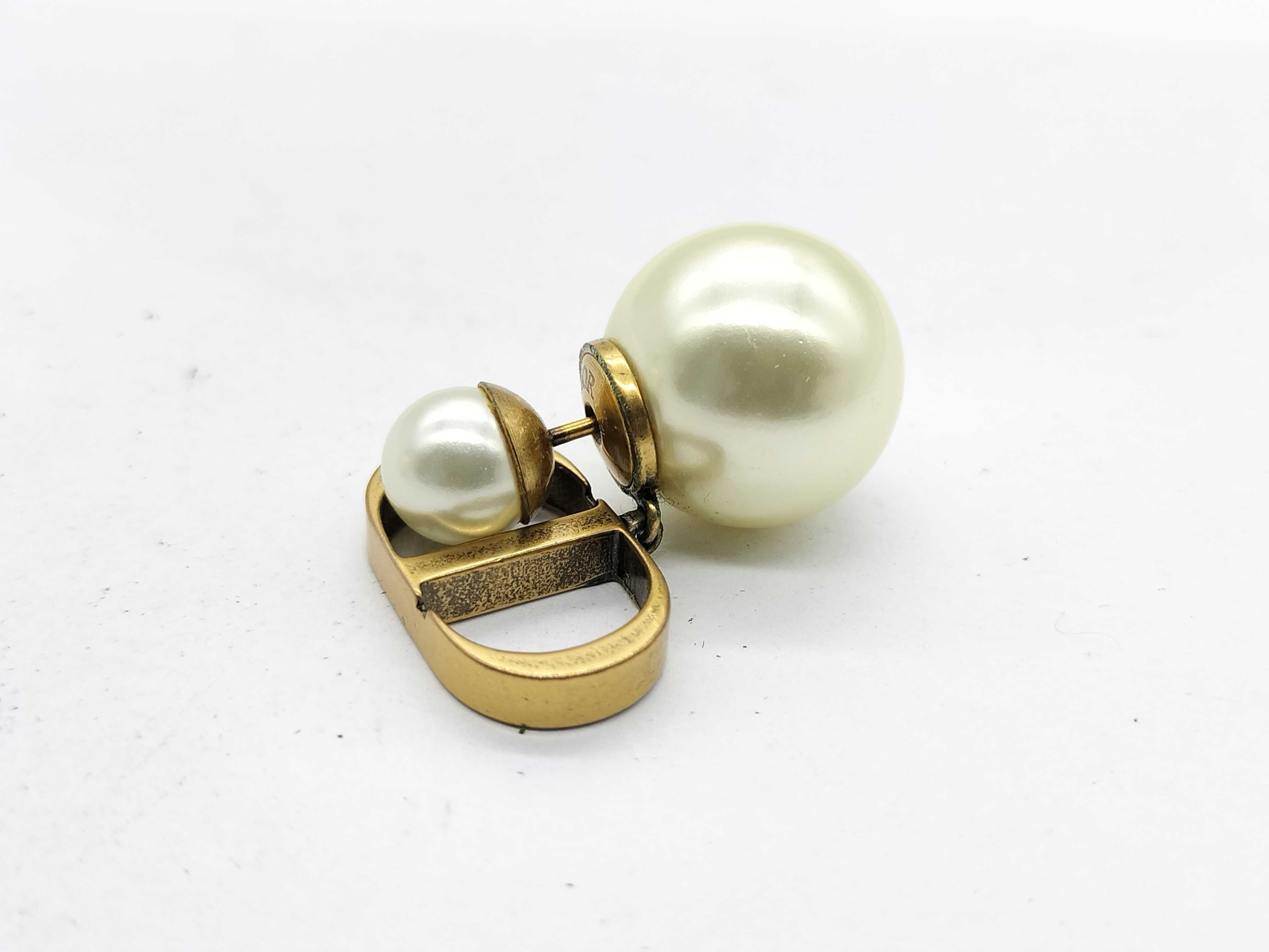CD pearl earrings — view 3