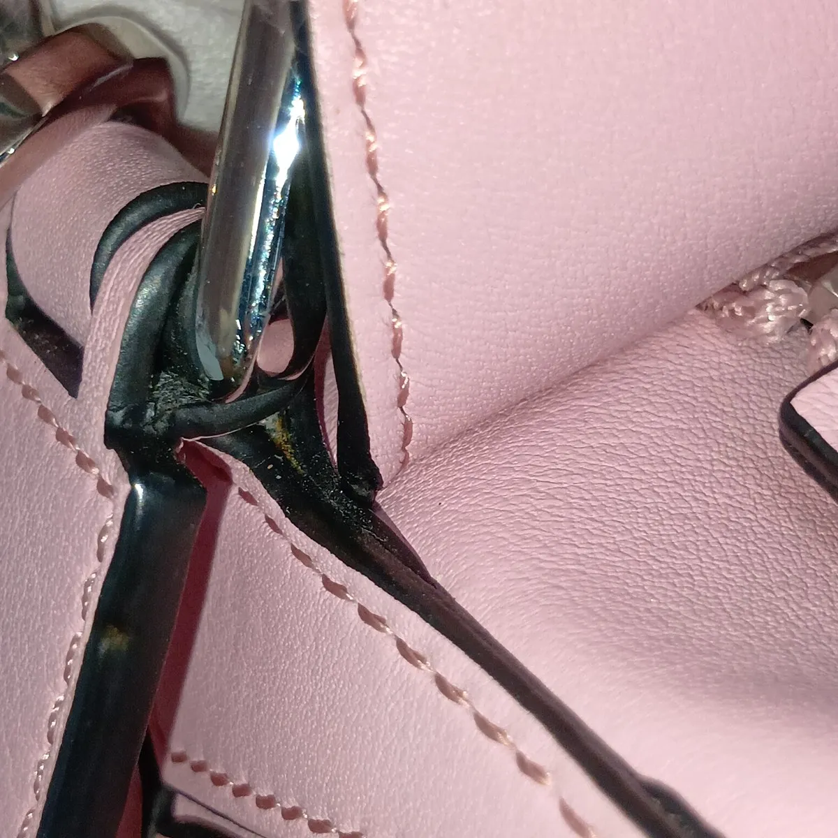 Puzzle Bag Small Leather 2-Way Handbag Pink — view 11