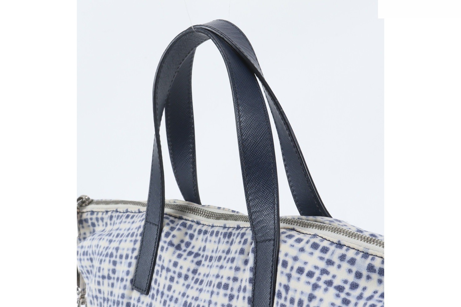 Triangle Logo Leather 2-Way Tote Bag — view 3