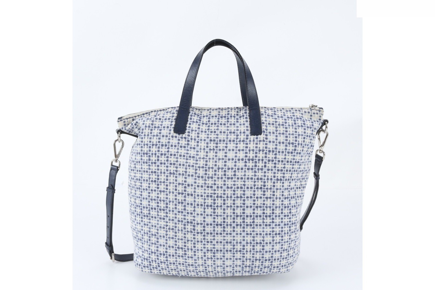 Triangle Logo Leather 2-Way Tote Bag — view 4
