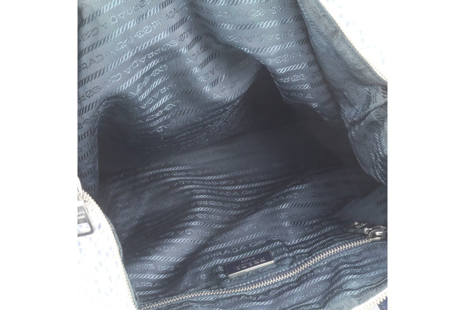 Triangle Logo Leather 2-Way Tote Bag — view 8
