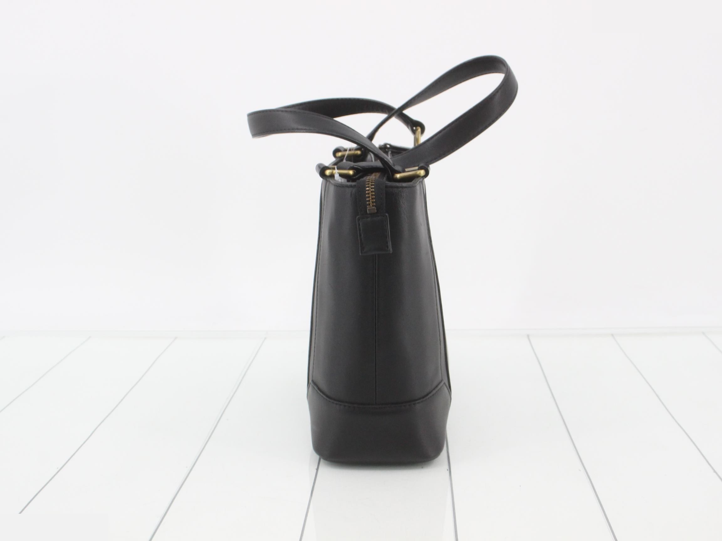 Leather handbag black — view 3