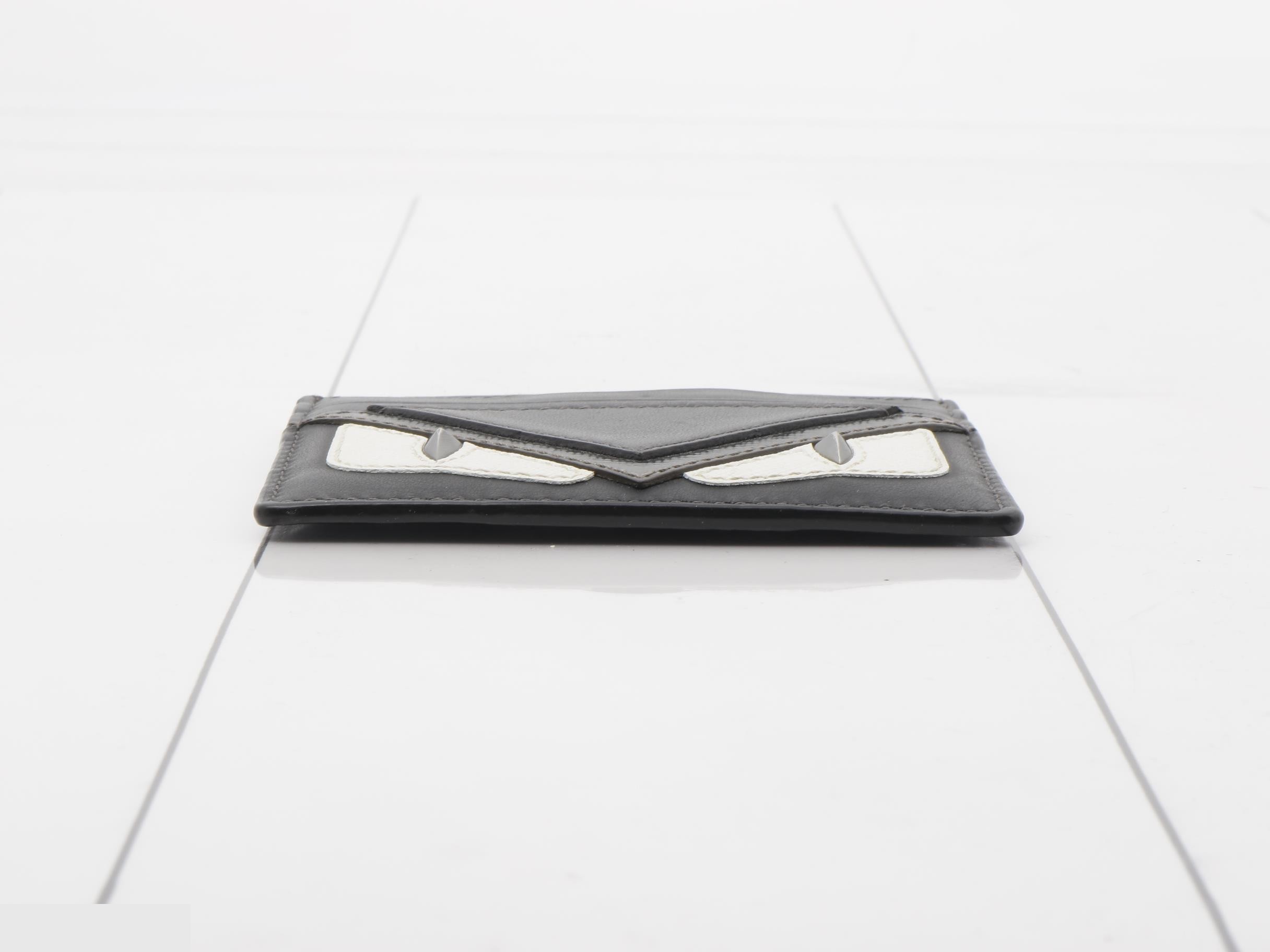 Monster Card Case, Leather, Black — view 3