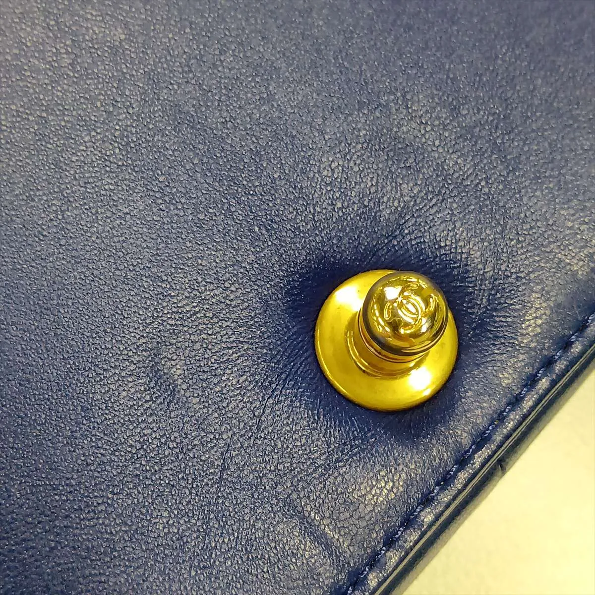 Boy Chanel 28 Large Lambskin Chain Shoulder Bag, Blue with Gold Hardware, 23324876, Serial Number , A92193 — view 14