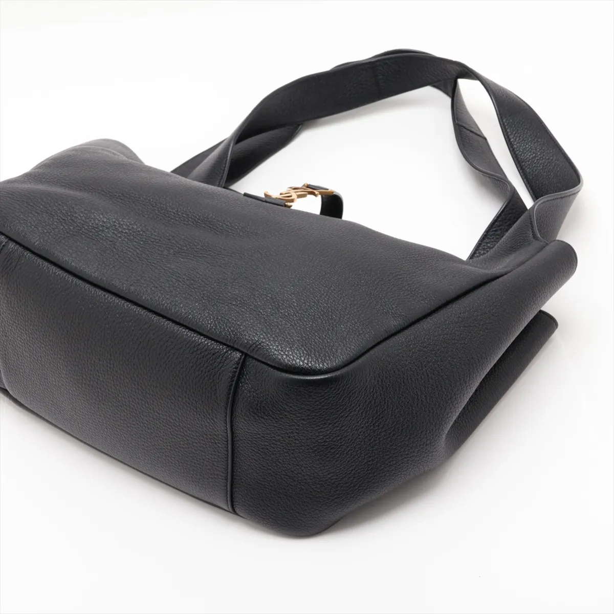 Bear Leather Tote Bag, Black, 763435 — view 3