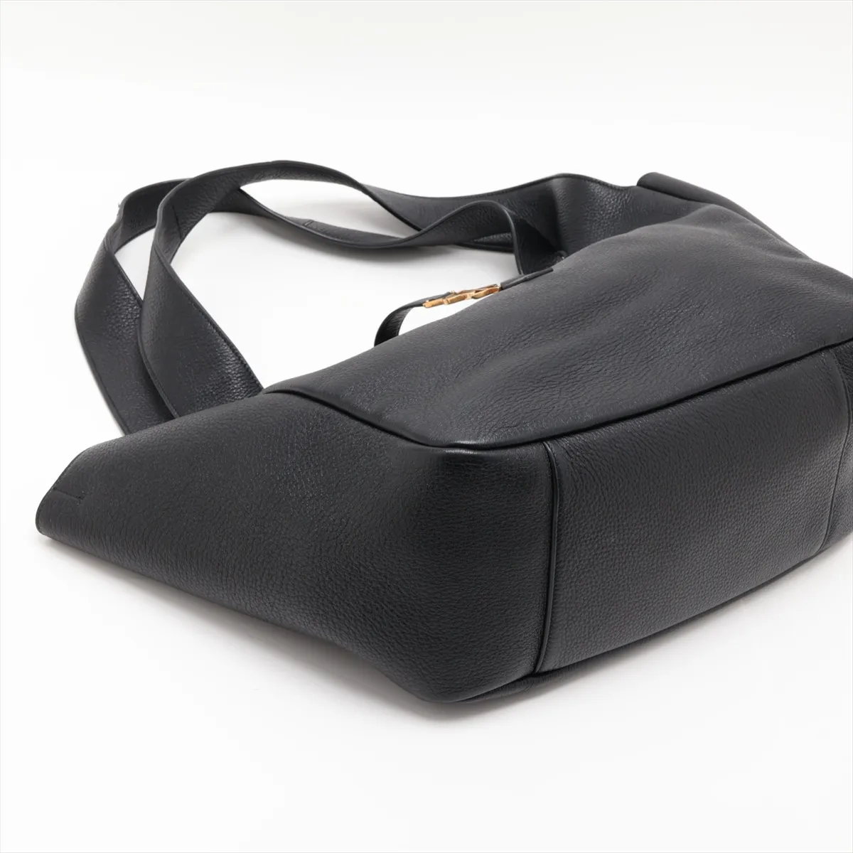 Bear Leather Tote Bag, Black, 763435 — view 4