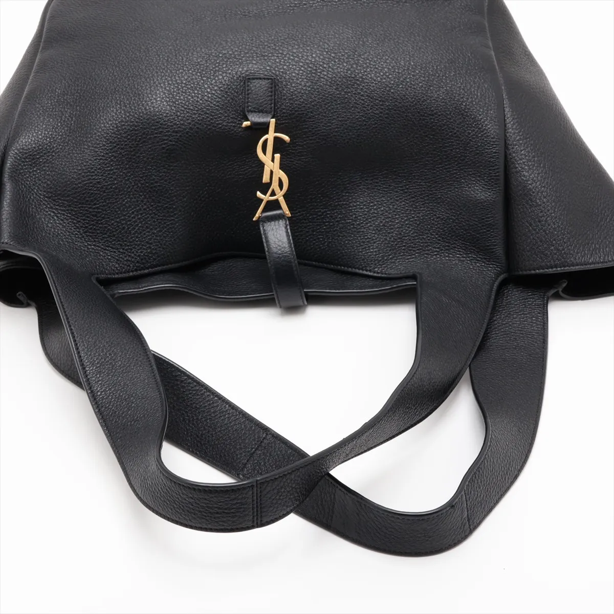 Bear Leather Tote Bag, Black, 763435 — view 5