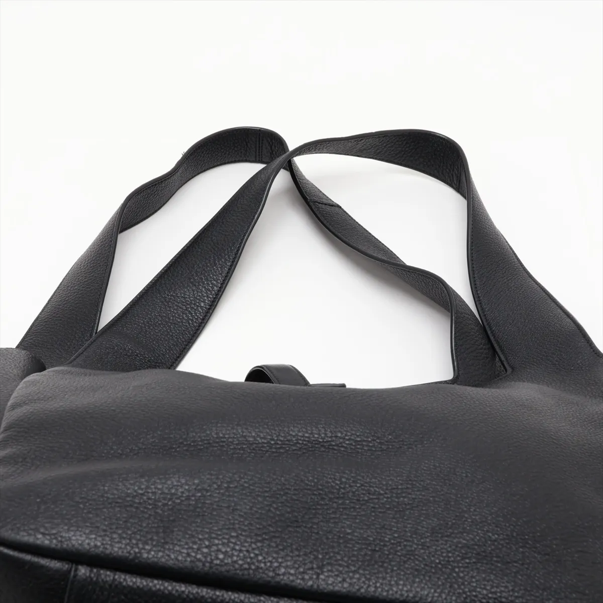 Bear Leather Tote Bag, Black, 763435 — view 6